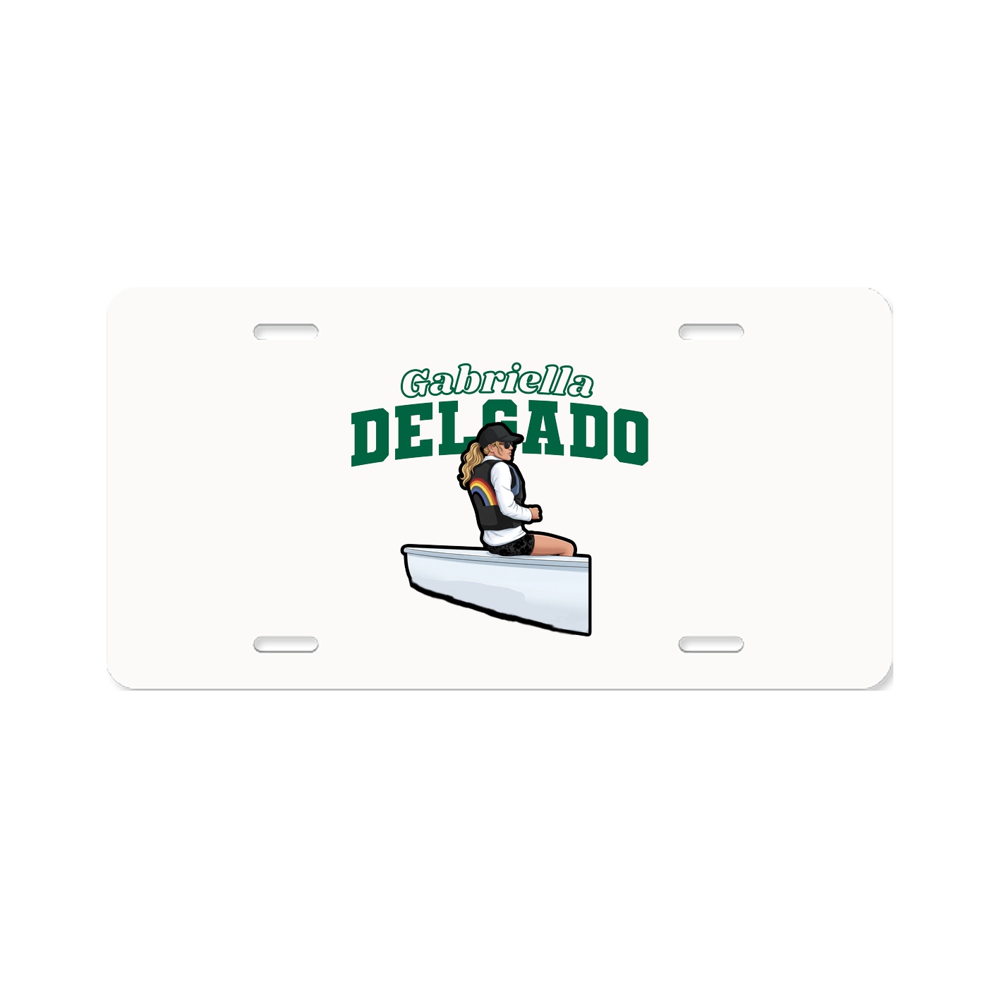 License Plate — Name Arch in Classic