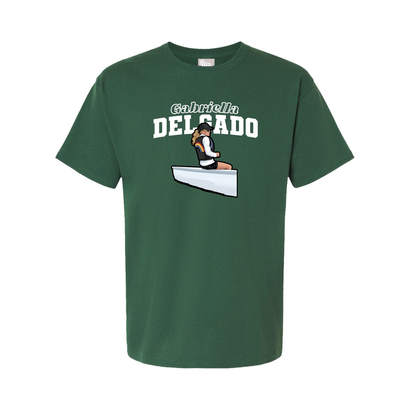 Youth Tee — Name Arch in Green