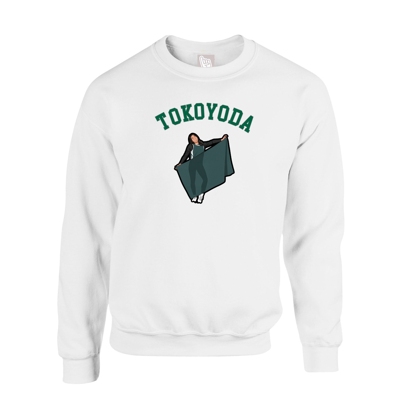 Fleece Crew — Shirsey Arch in White