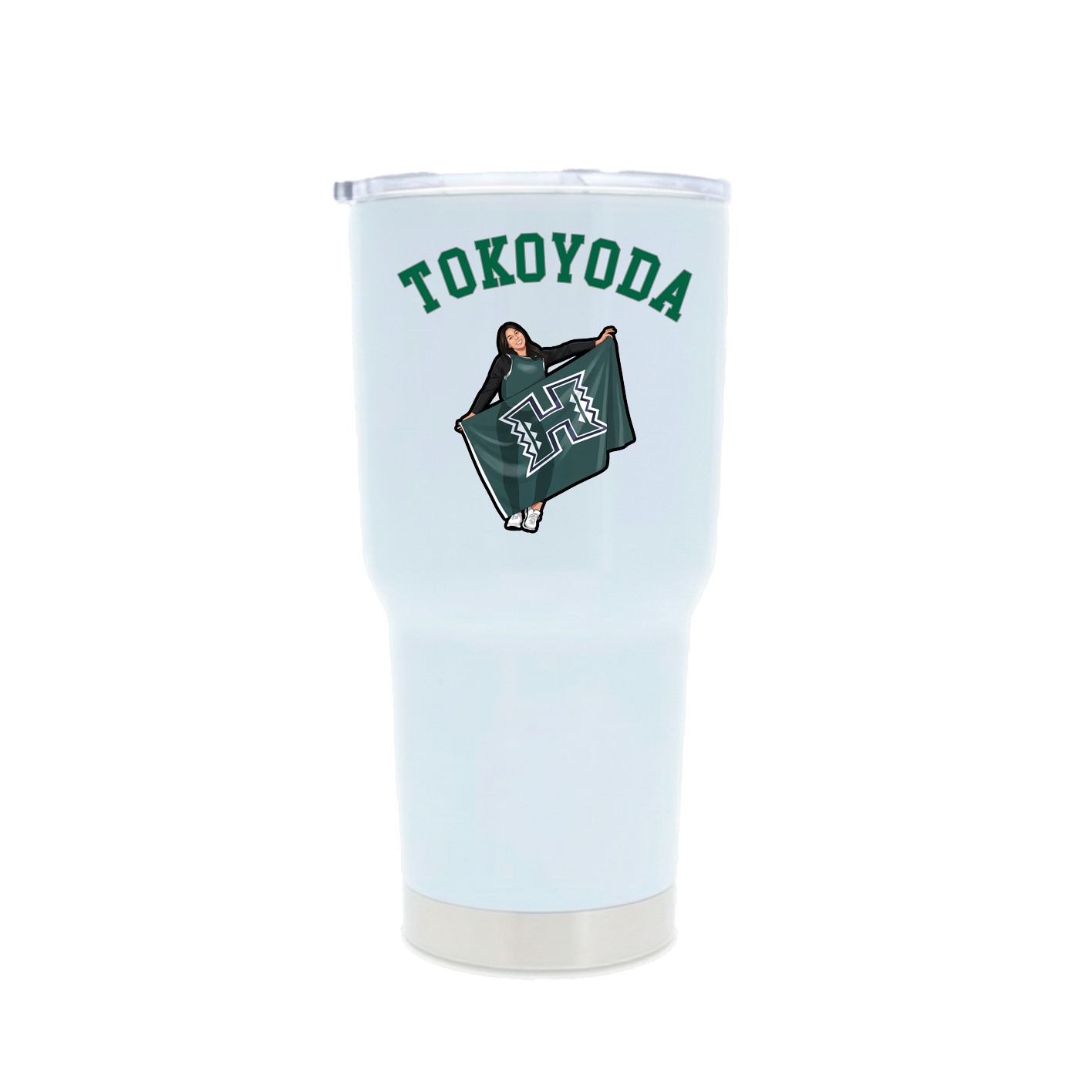 30oz Stainless Steel Tumbler — Shirsey Arch in White