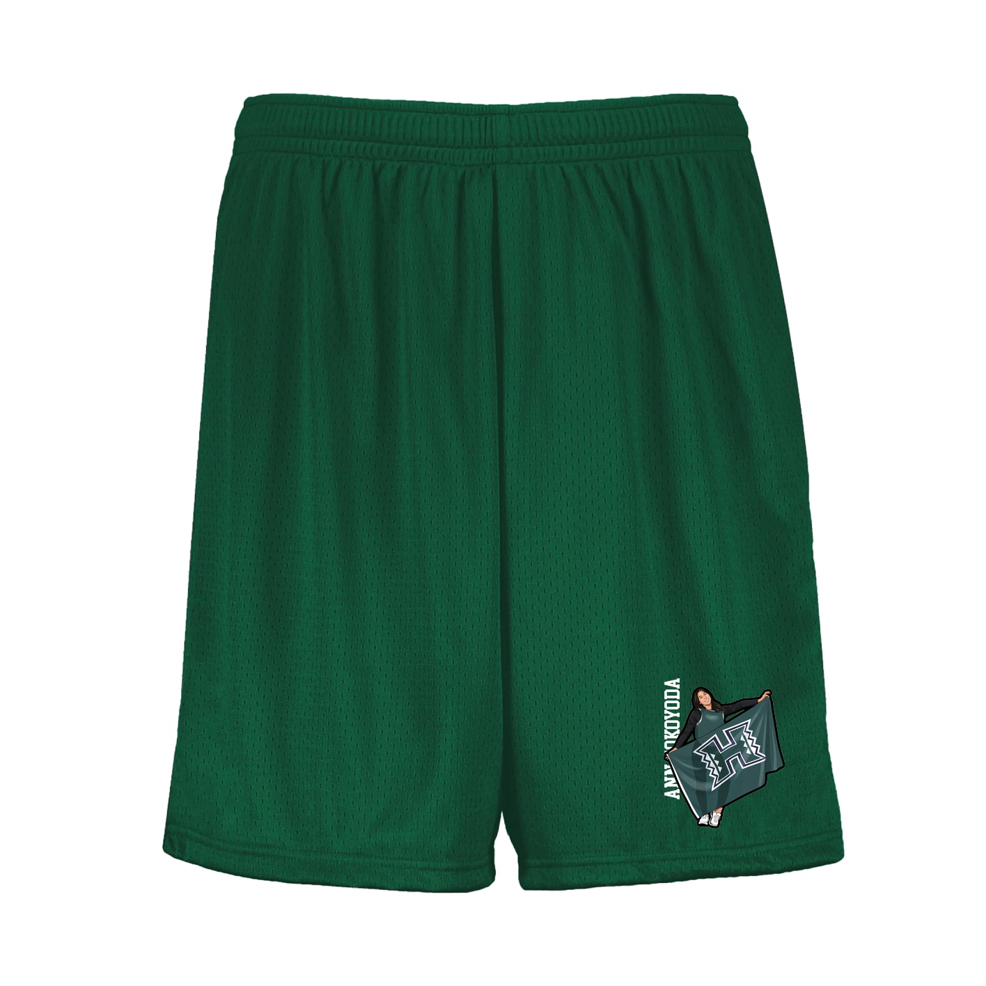 Shorts — Name Vertical in Green