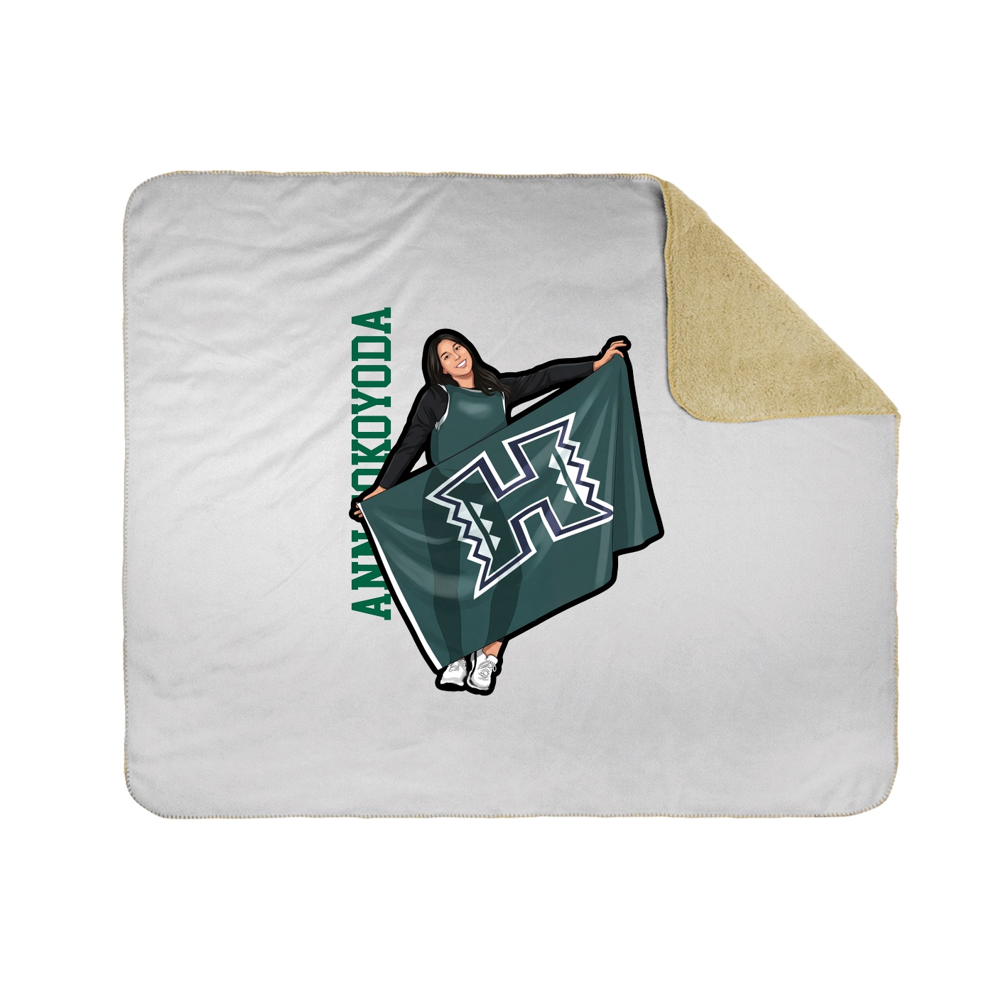 50x60 Sherpa Lined Throw Blanket