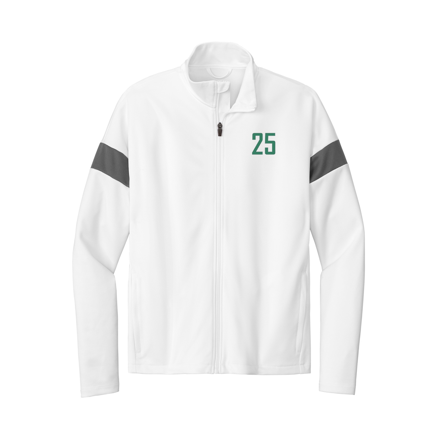 Team Travel Full-Zip Jacket — Front Shirsy in White/Grey