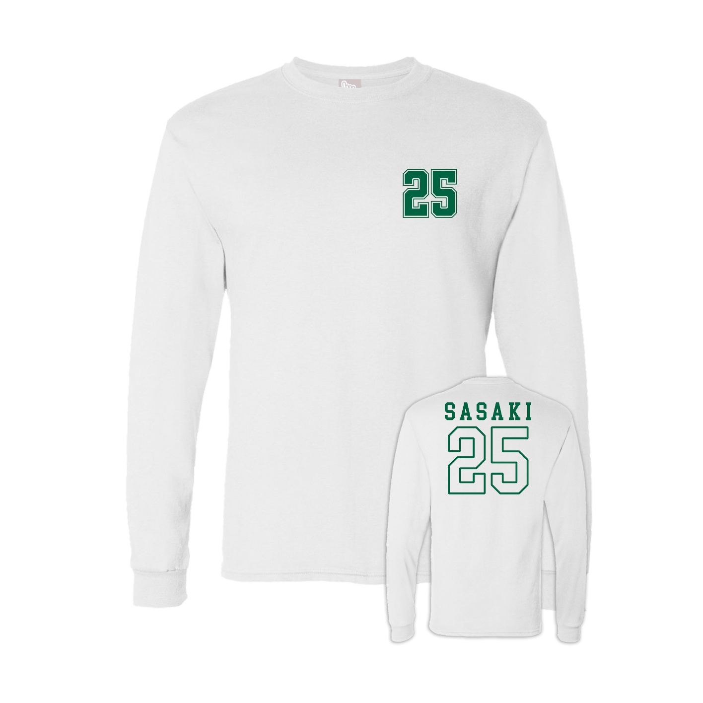 Long Sleeve Tee — Chest Back in White