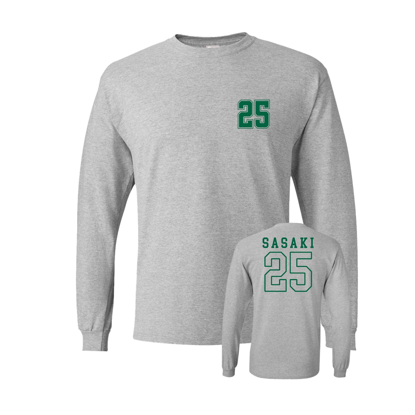 Long Sleeve Tee — Chest Back in Grey