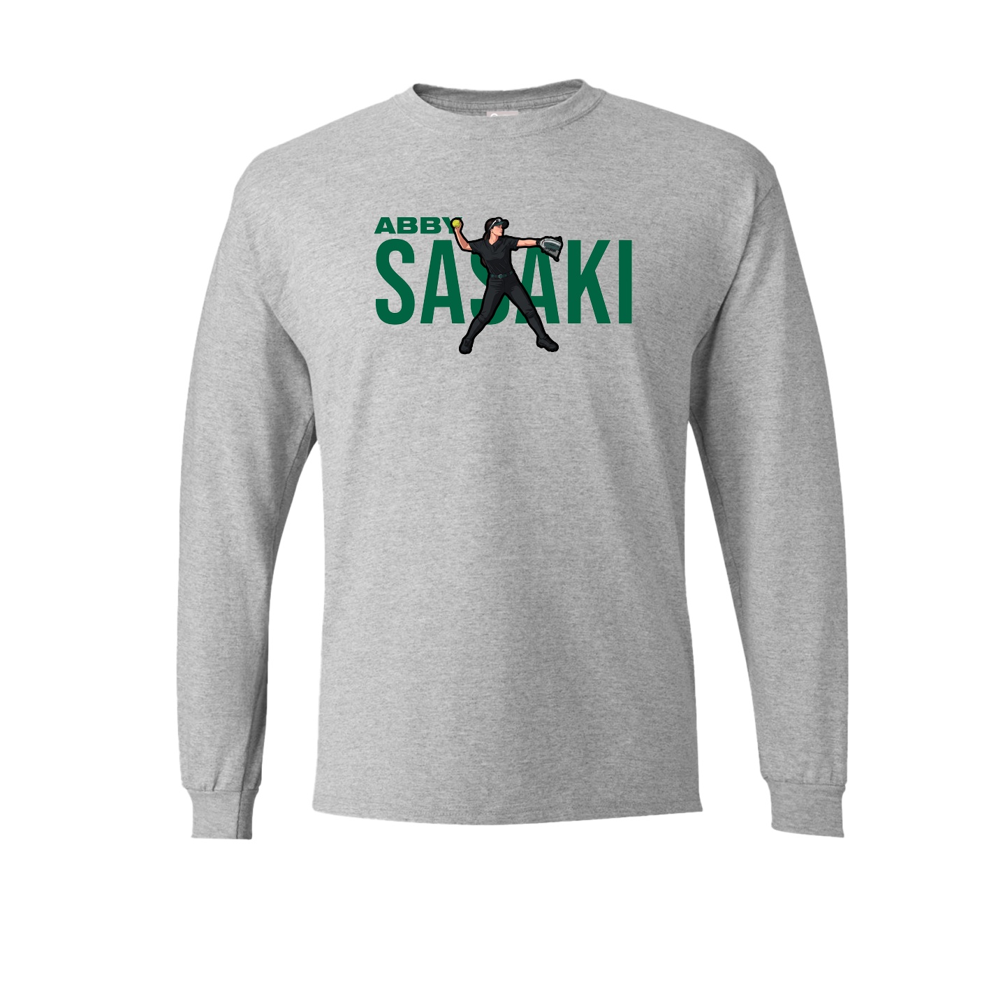 Long Sleeve Tee — Player Name in Grey