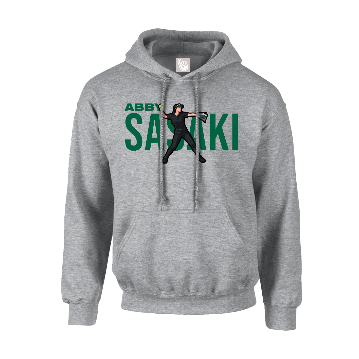 Hoodie — Player Name in Grey