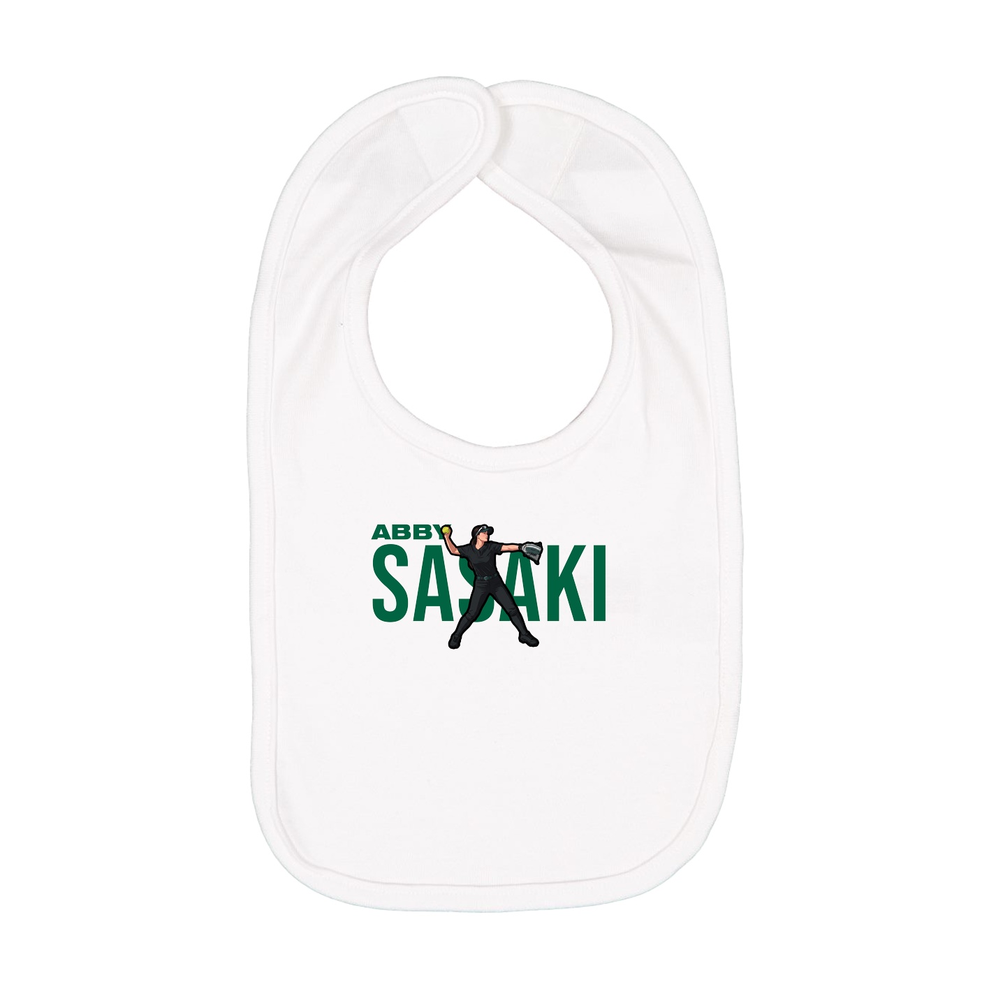 Infant Bib — Player Name in White