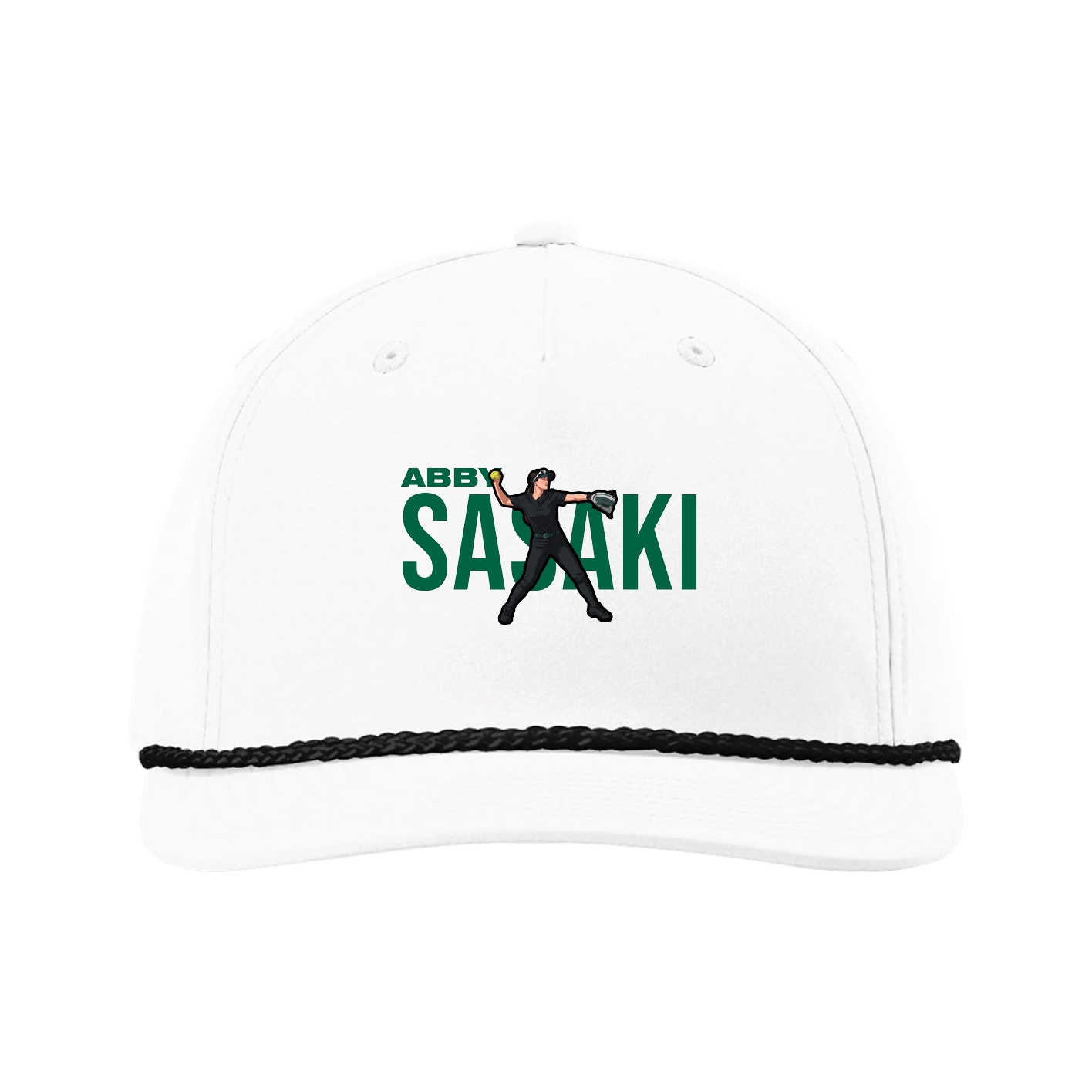 Five-Panel Classic Rope Cap — Player Name in White
