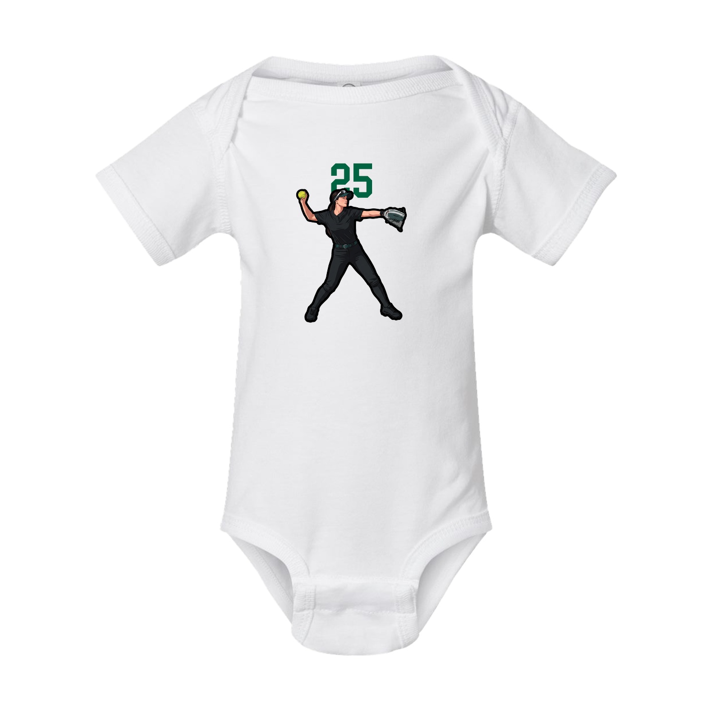 Baby Onesie — Number Top in White