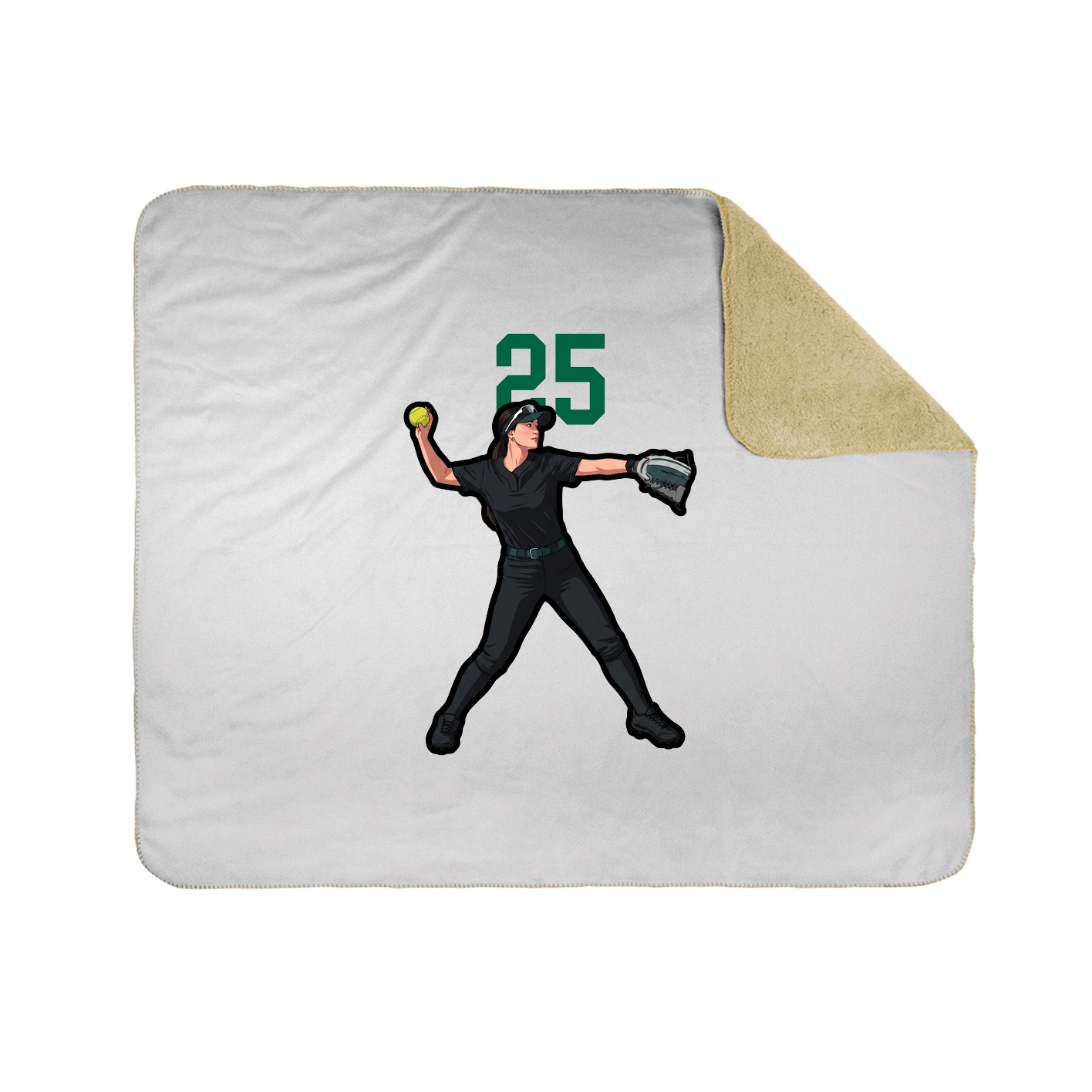 Throw Blanket — Number Top in White