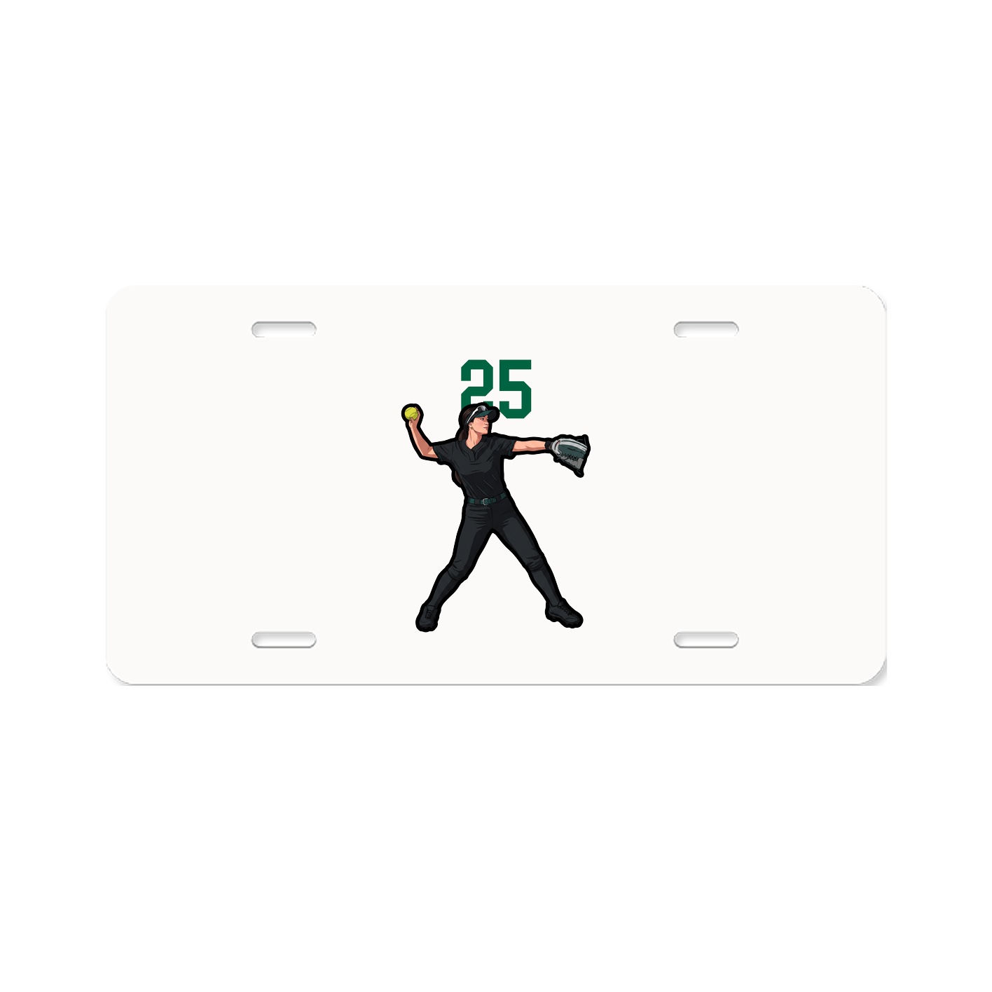 License Plate — Number Top in Classic