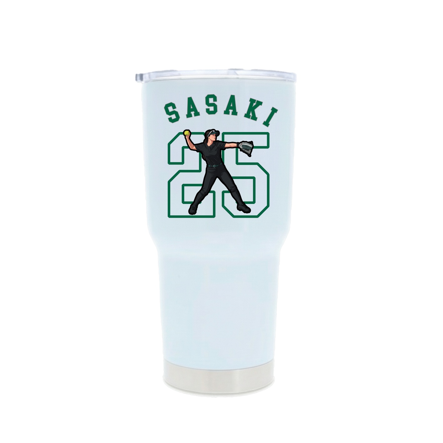30oz Stainless Steel Tumbler — Shirsey Arch in White