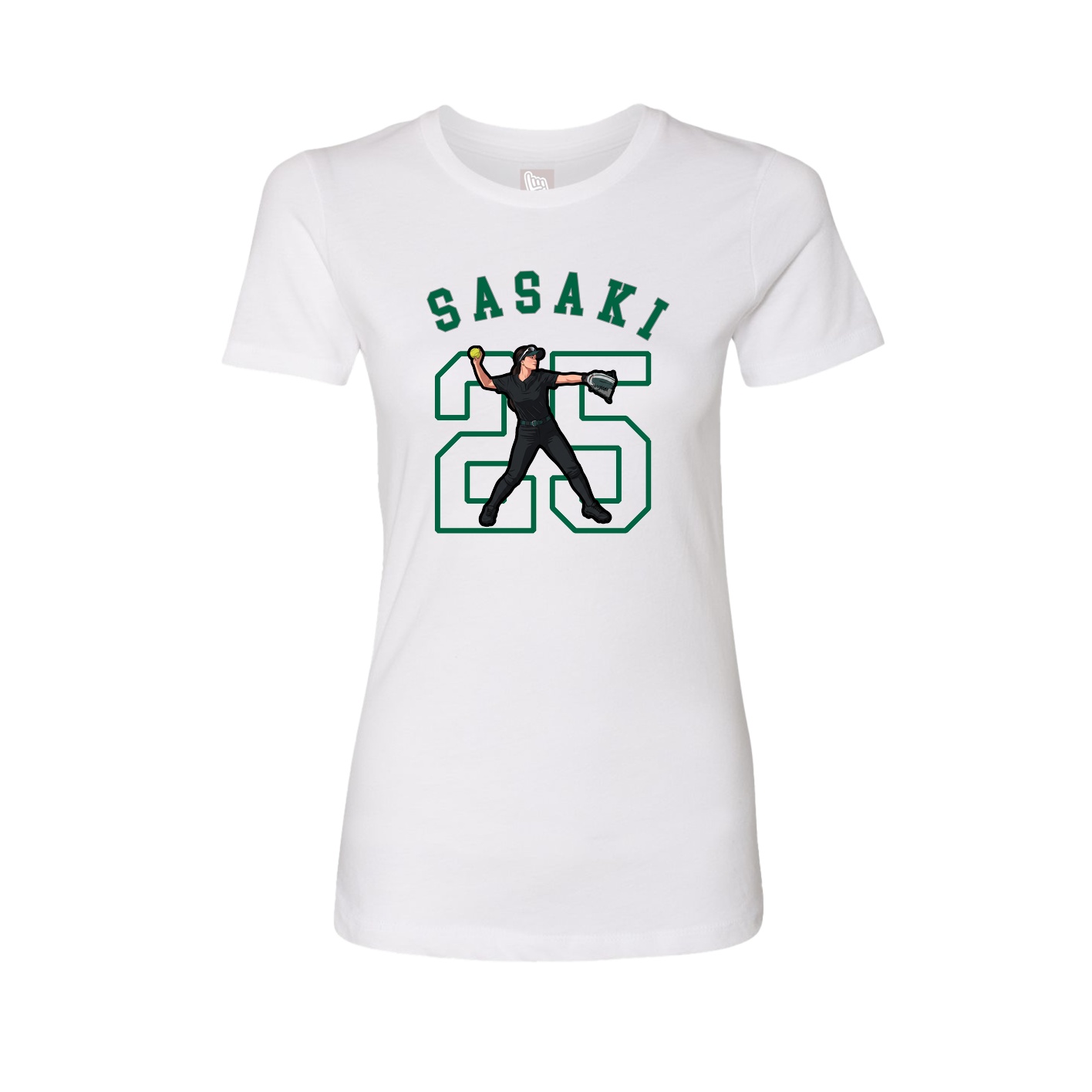 Fitted Women's Tee — Shirsey Arch in White