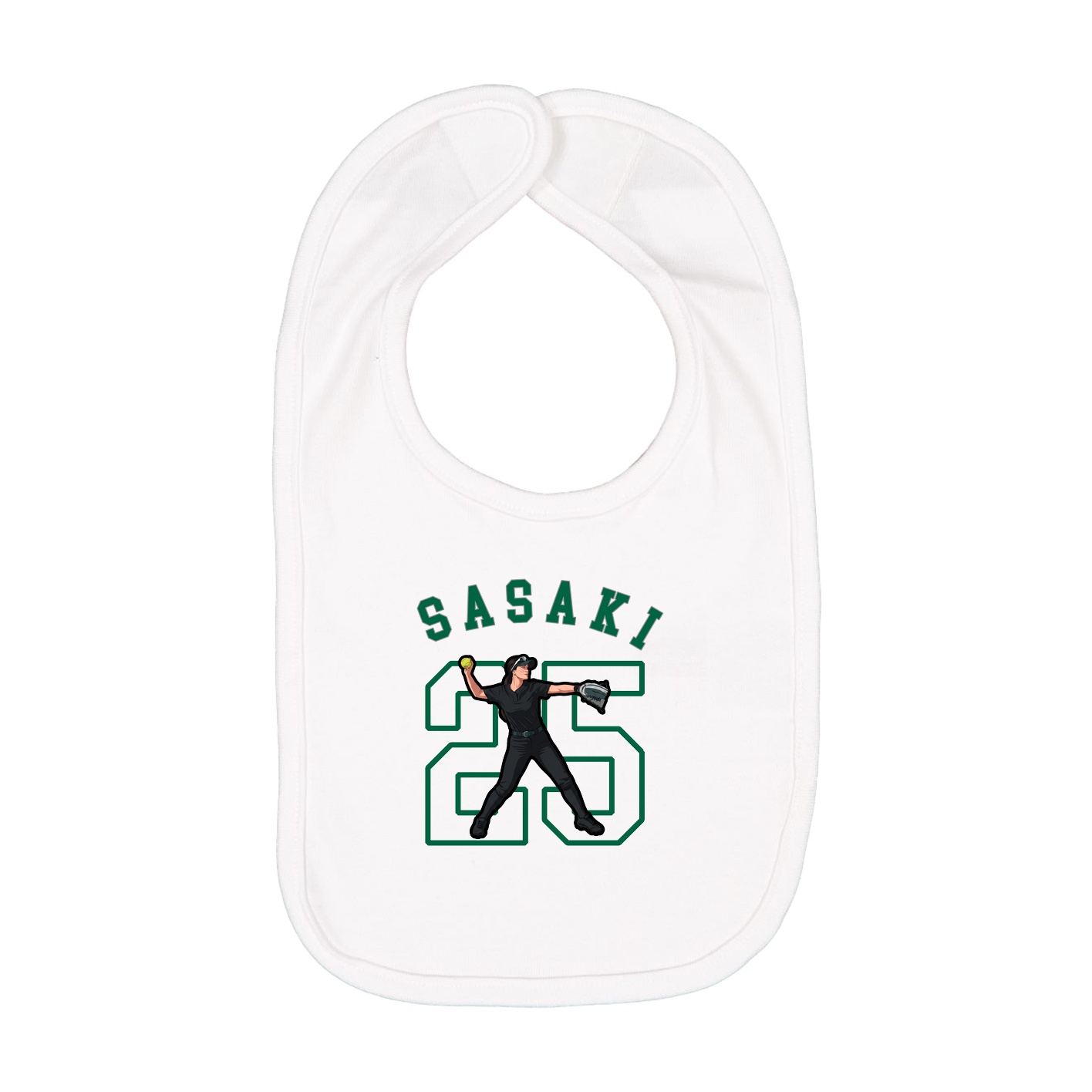 Infant Bib — Shirsey Arch in White