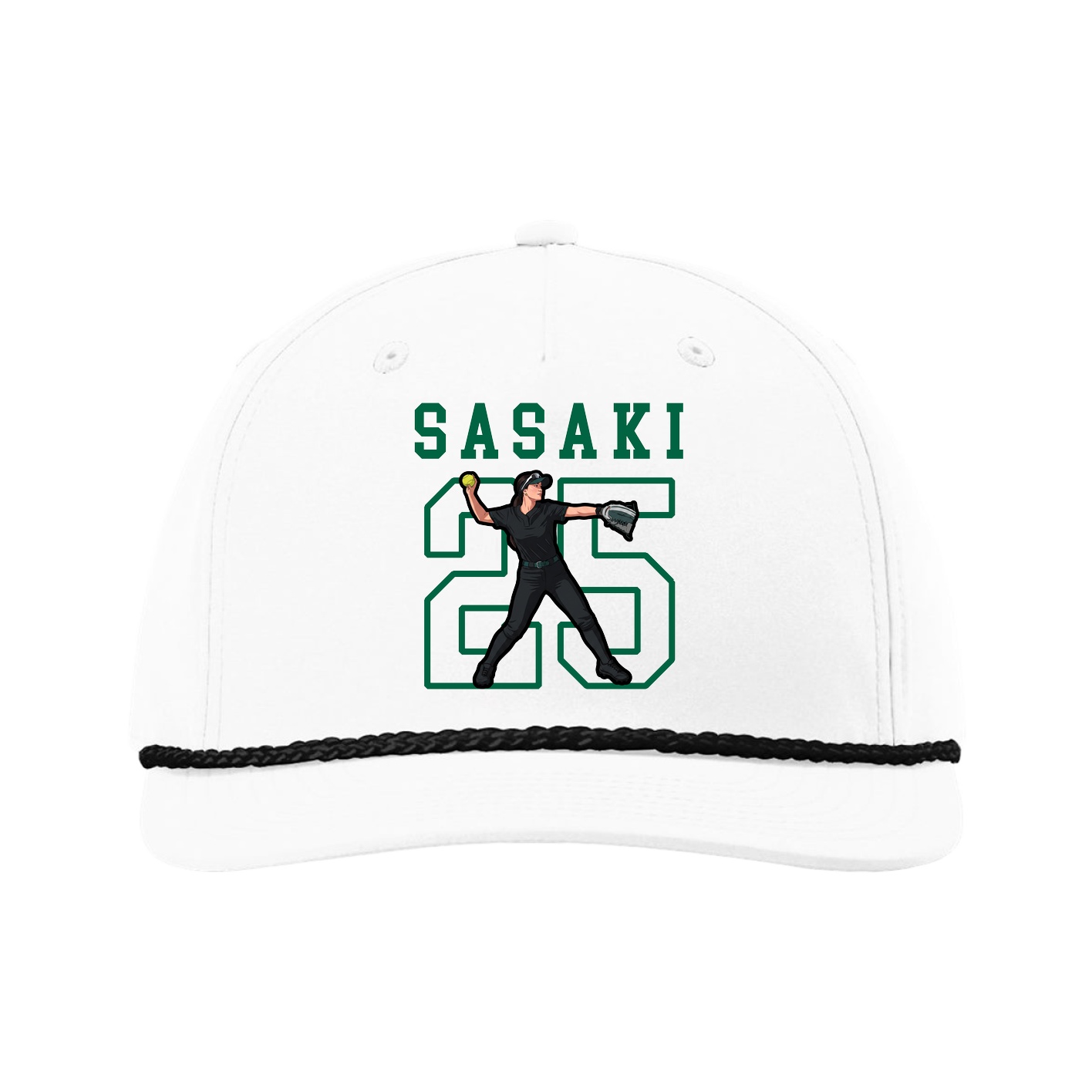 Five-Panel Classic Rope Cap — Shirsey in White