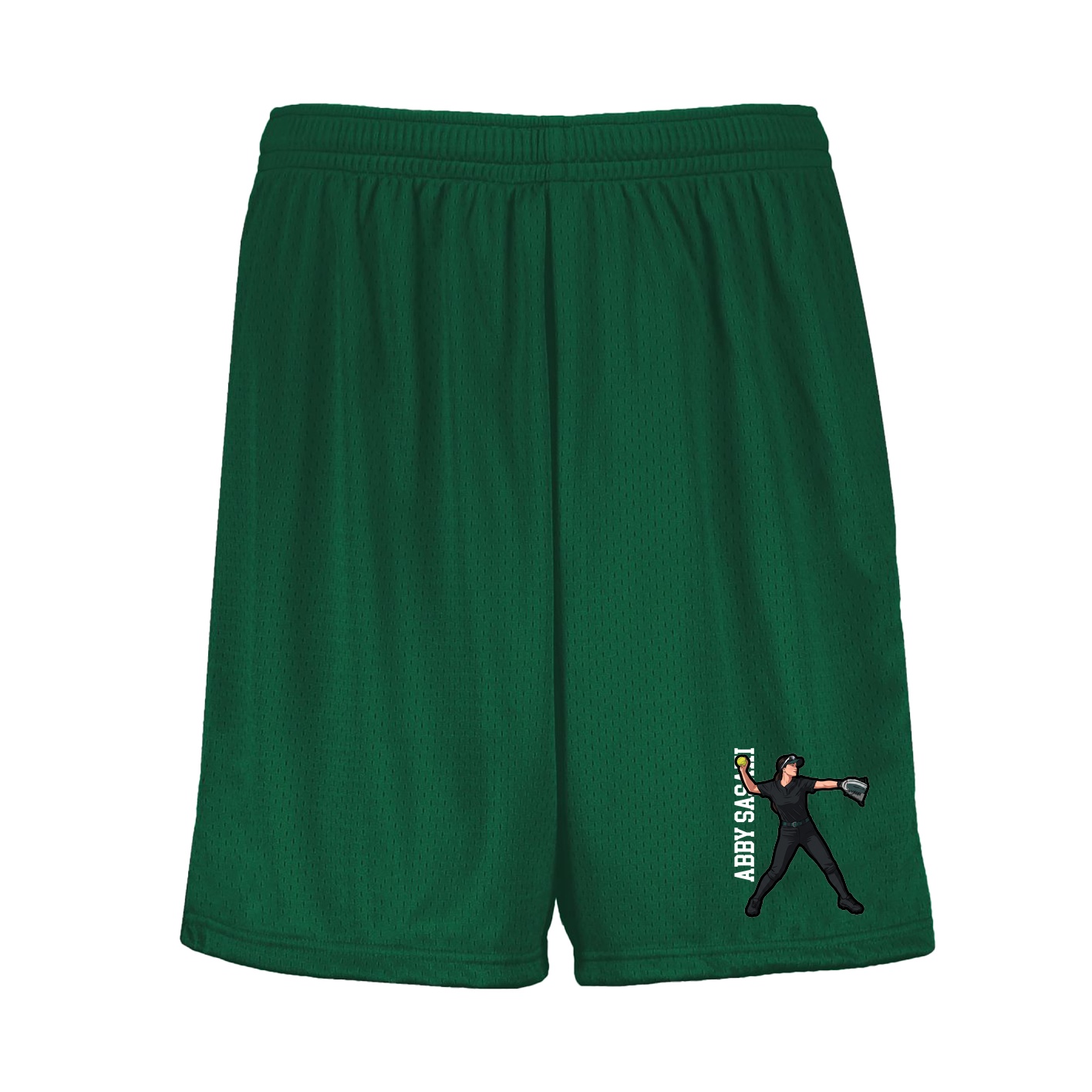 Shorts — Name Vertical in Green