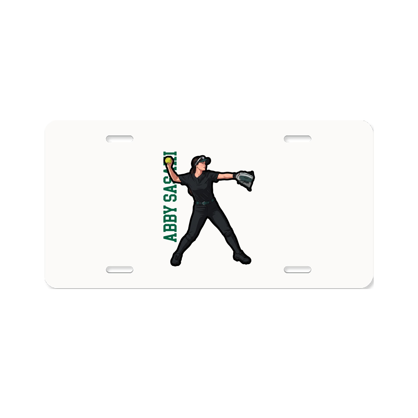 License Plate — Name Vertical in Classic