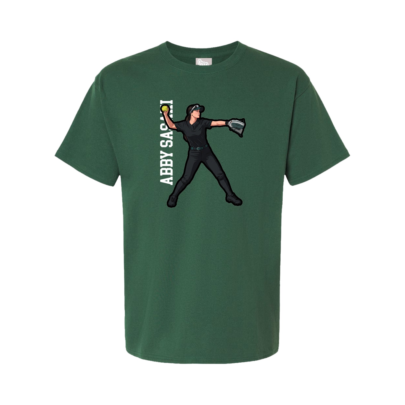 Tee — Name Vertical in Green