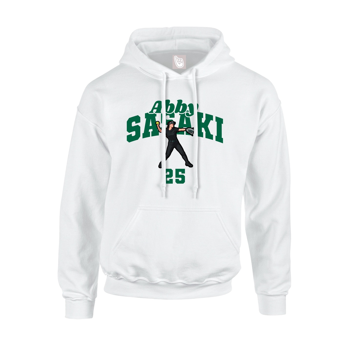 Youth Hoodie — Signature Arch in White