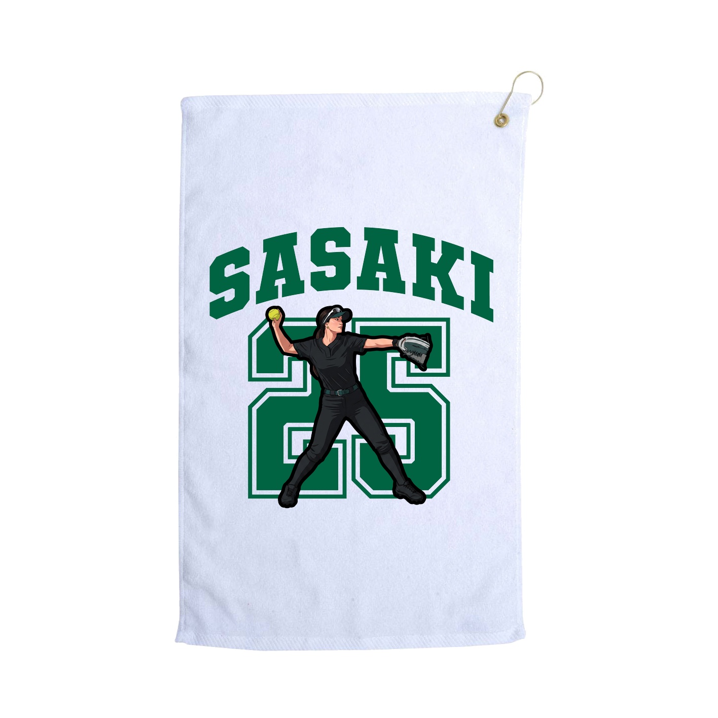 Golf Towel — Number in White
