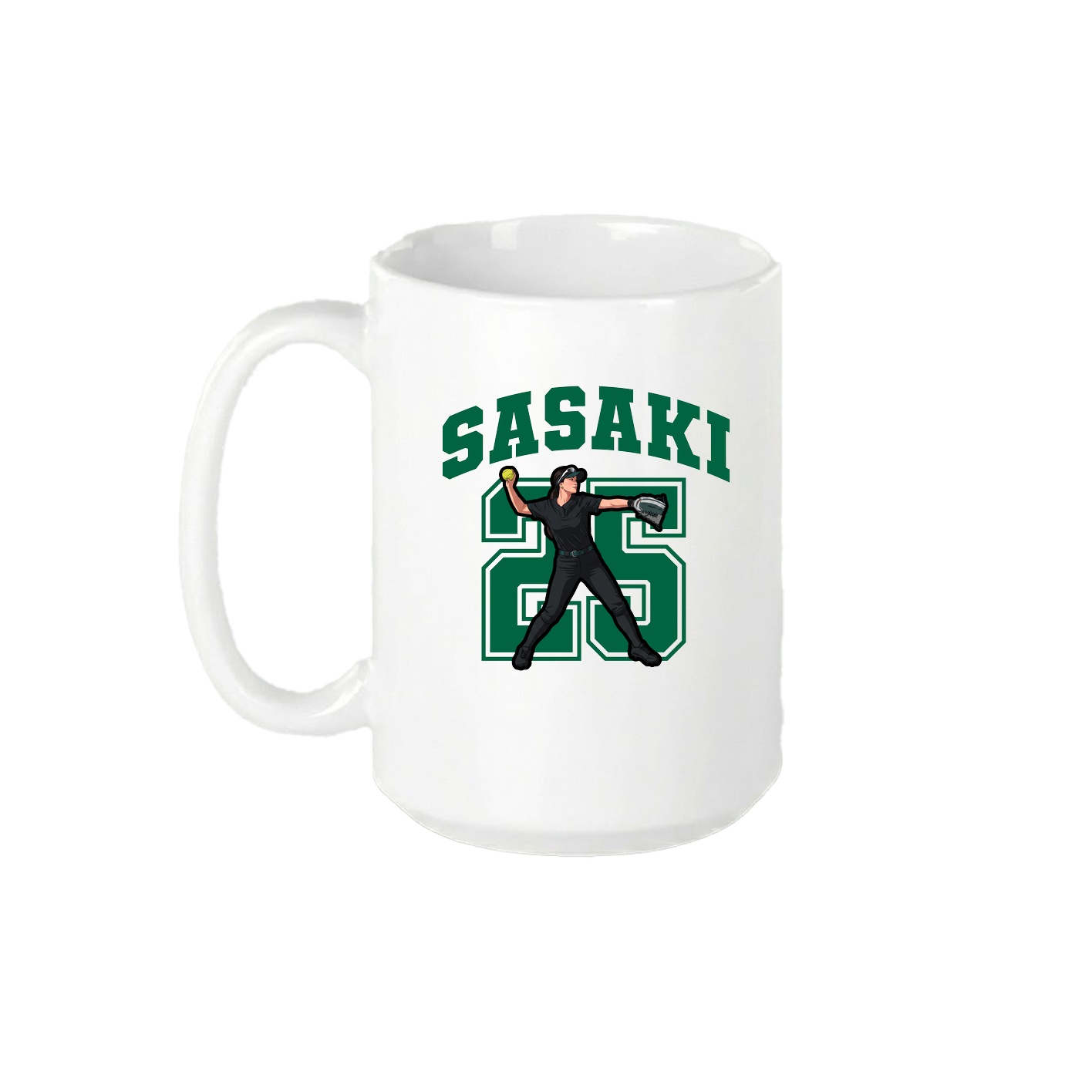 15oz Coffee Mug — Number in White