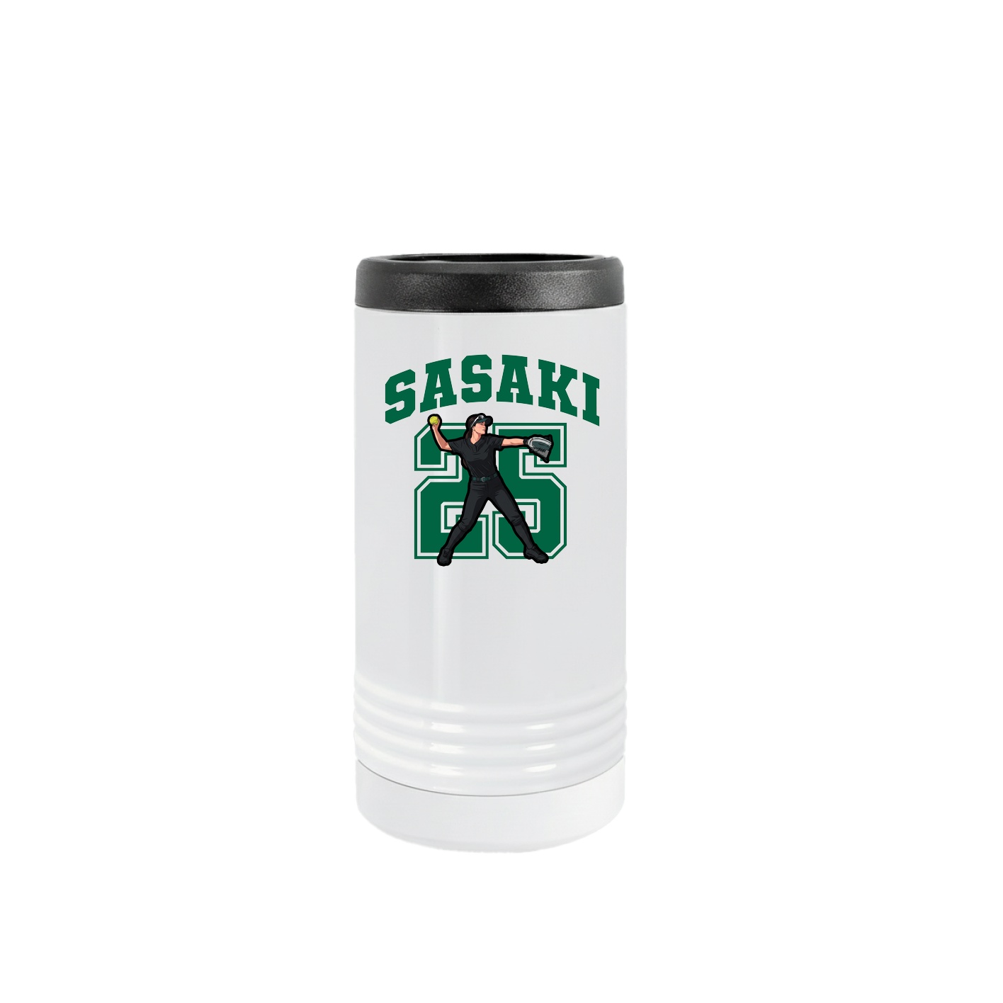 Slim Beverage Holder — Number in White