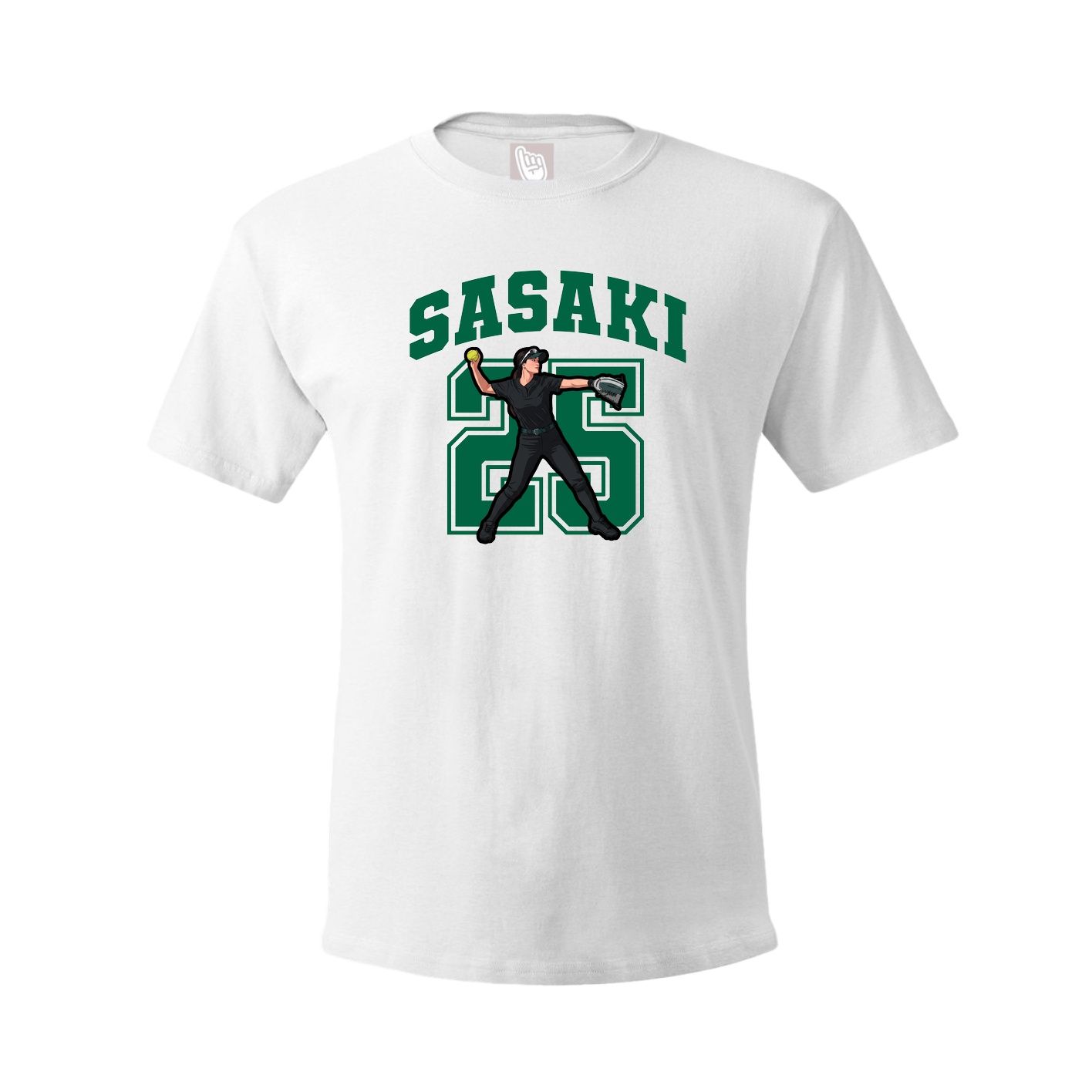 Youth Tee — Number in White