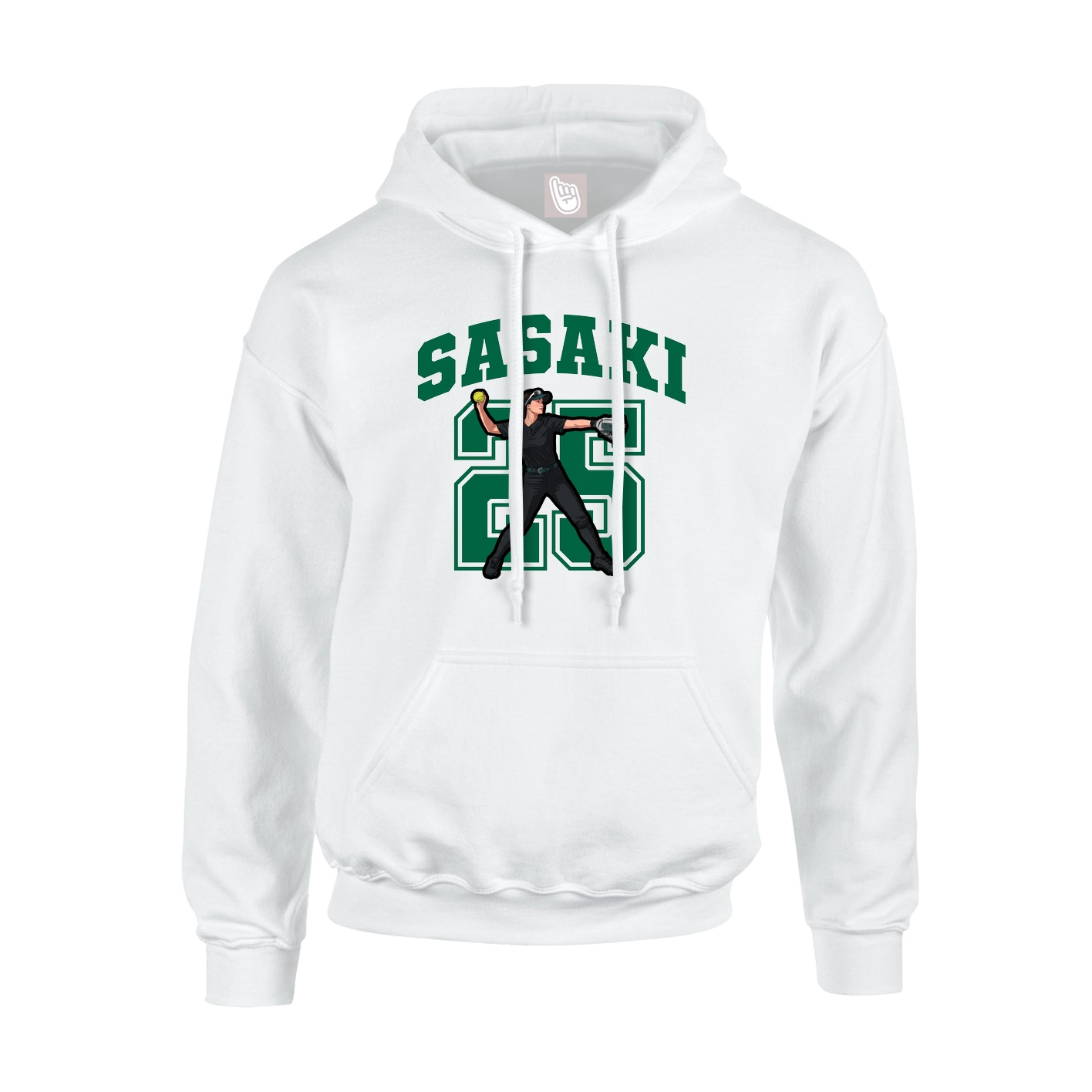 Hoodie — Number in White