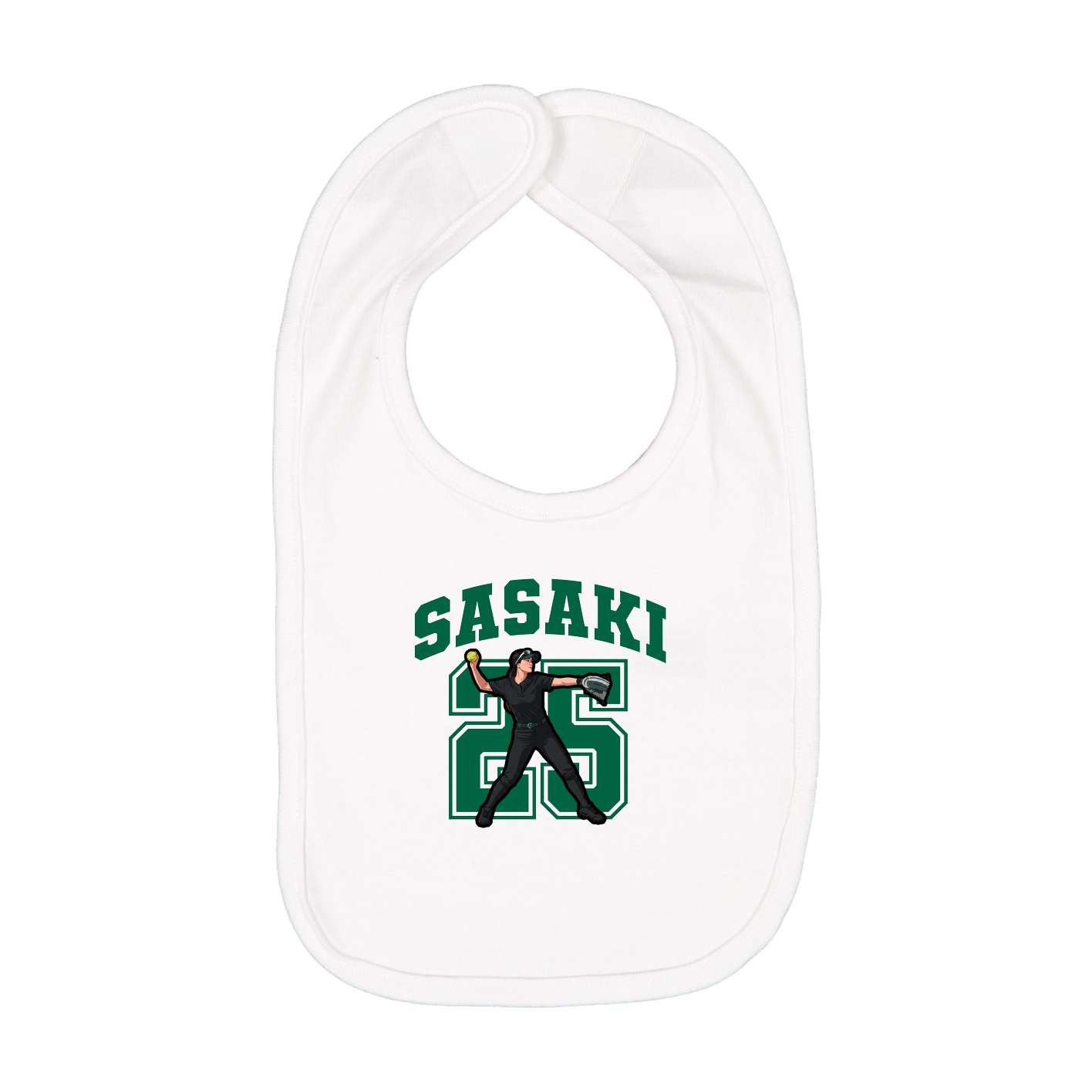Infant Bib — Number in White