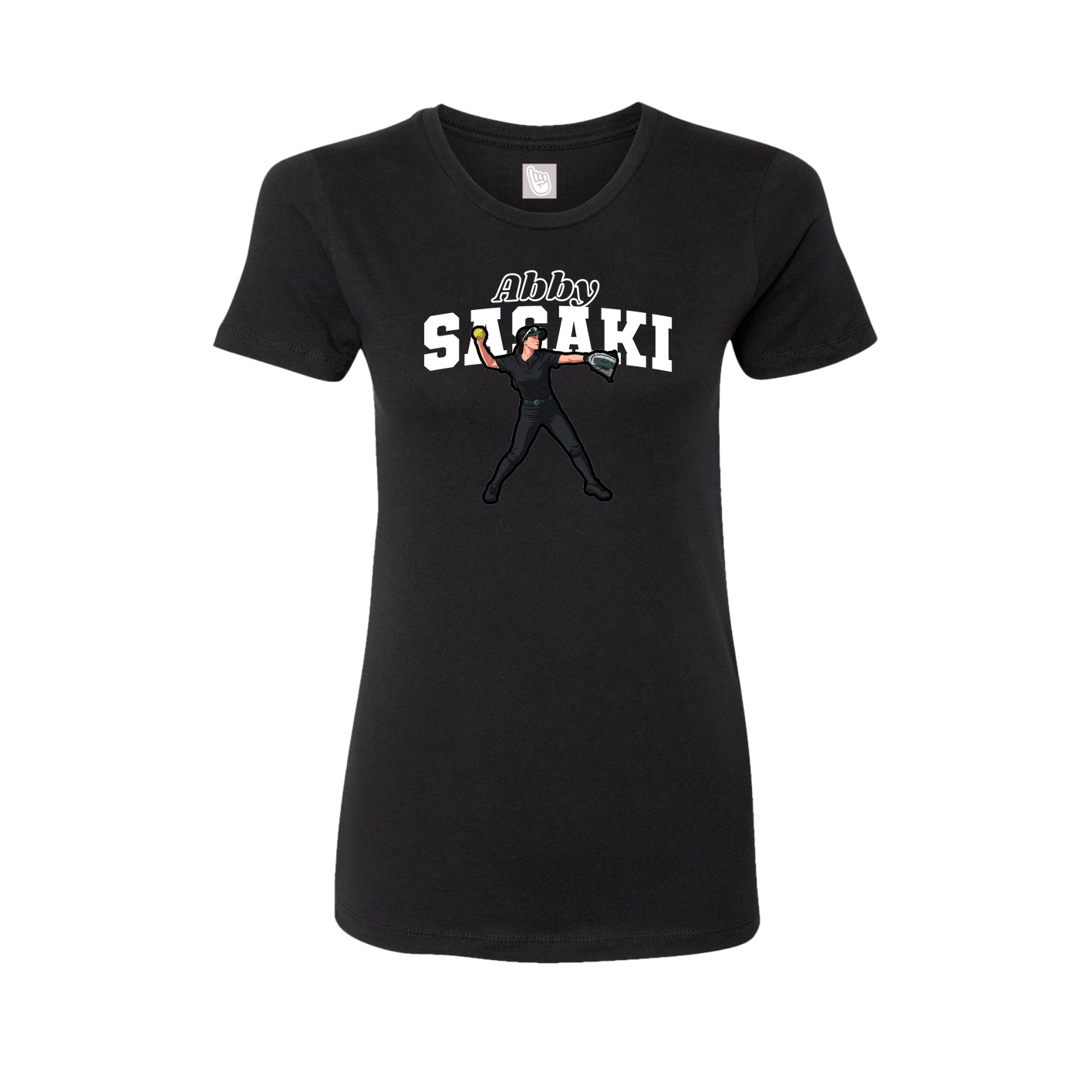 Fitted Women's Tee — Name Arch in Black