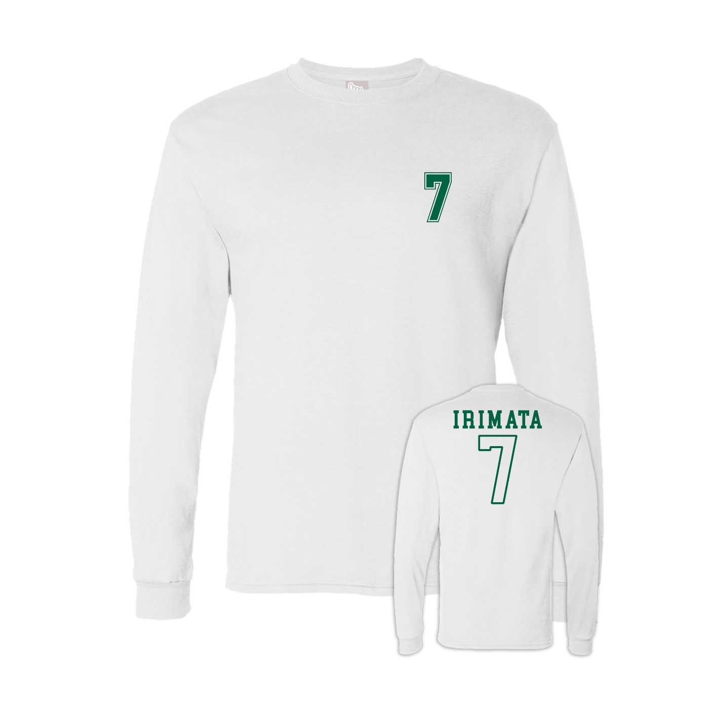 Long Sleeve Tee — Chest Back in White