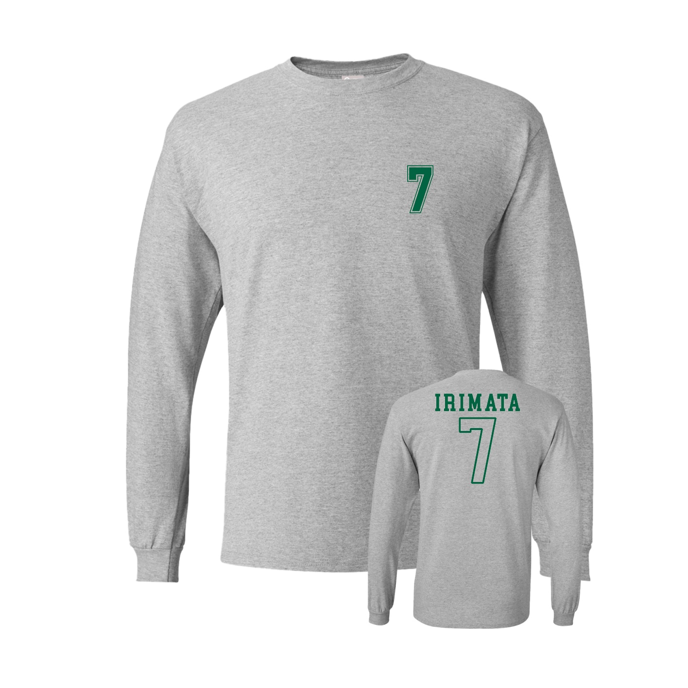Long Sleeve Tee — Chest Back in Grey