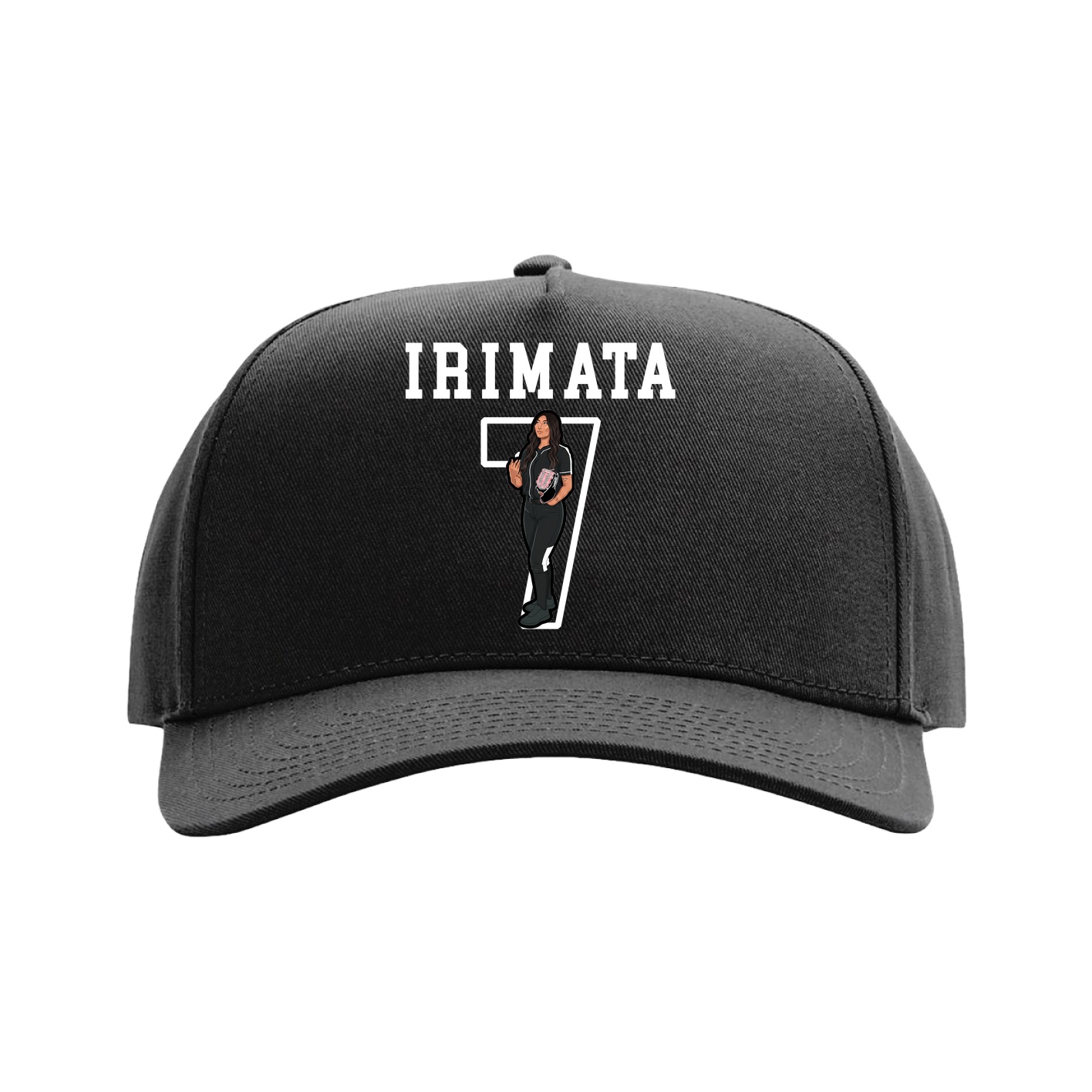 Full Fabric Five-Panel Champ Cap — Shirsey in Black
