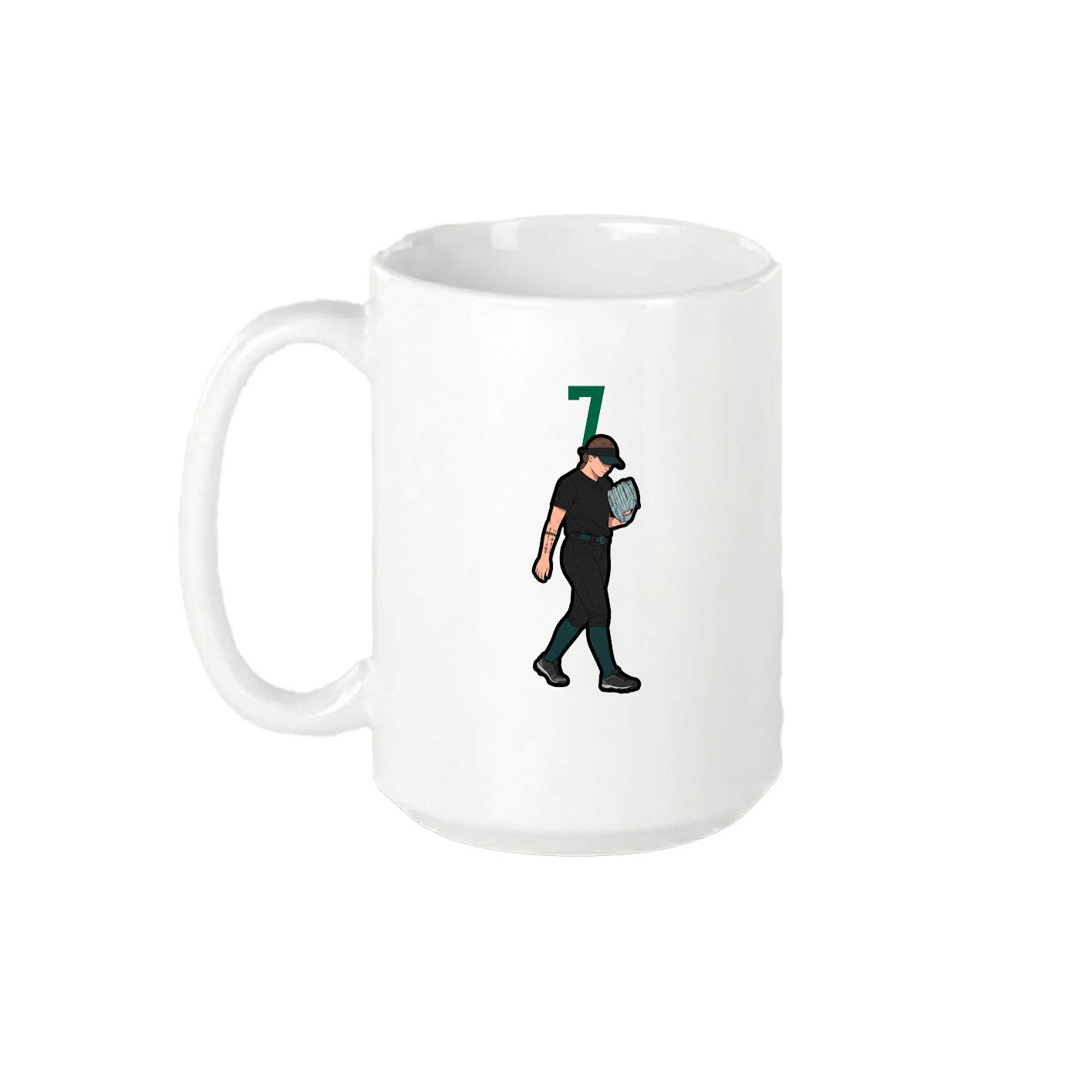 15oz Coffee Mug — Number Top in White