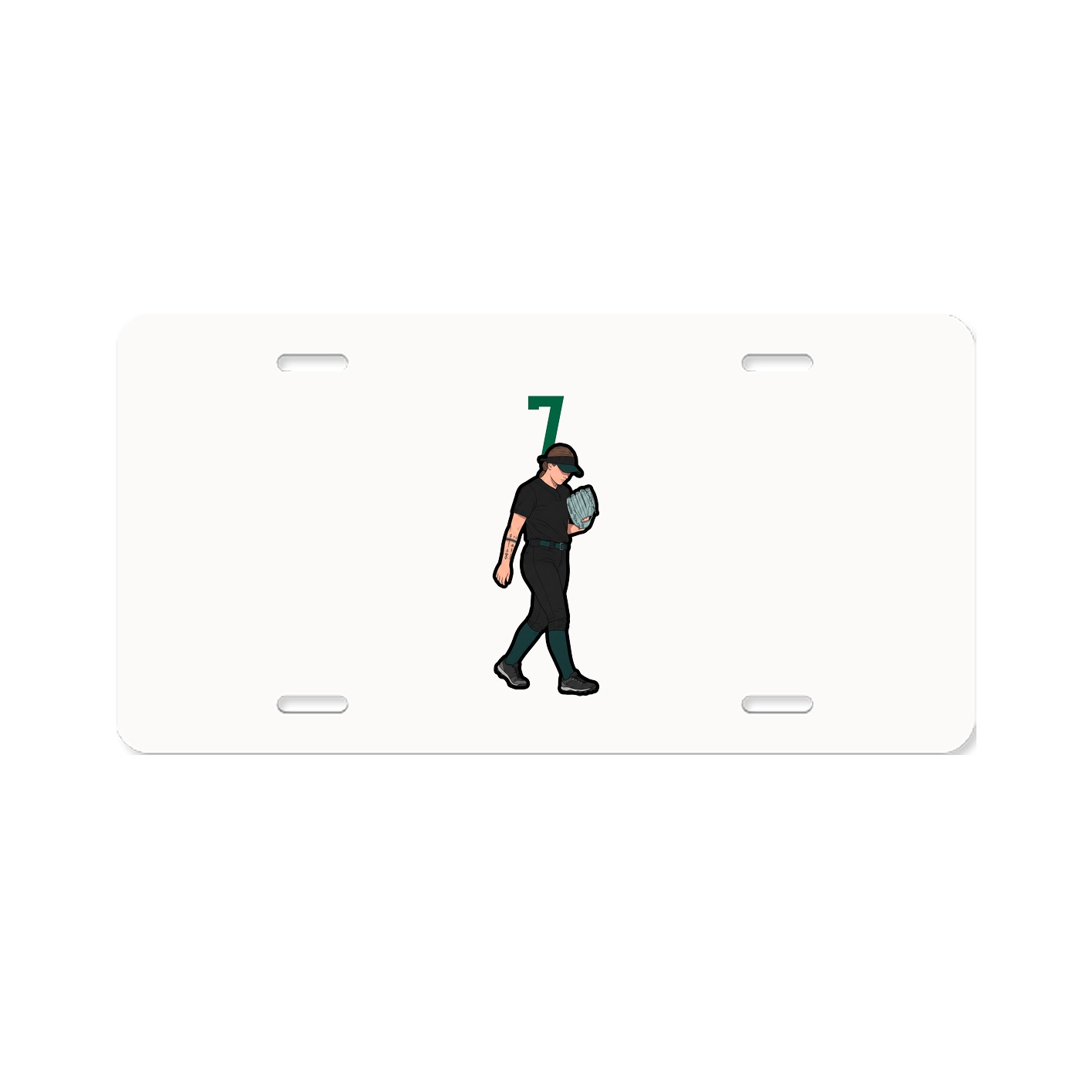 License Plate — Number Top in Classic