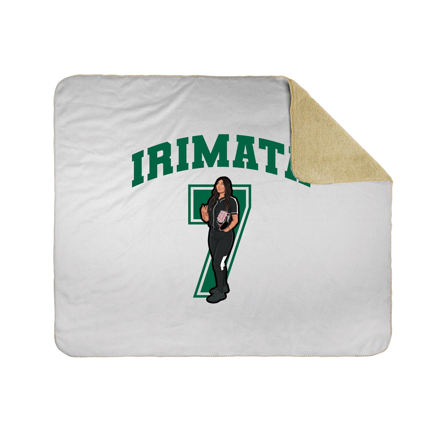 Throw Blanket — Number in White