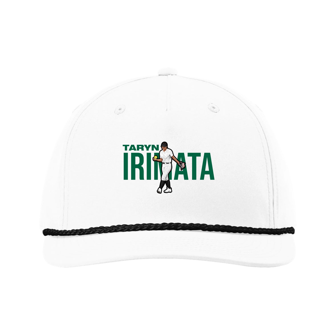 Five-Panel Classic Rope Cap — Player Name in White
