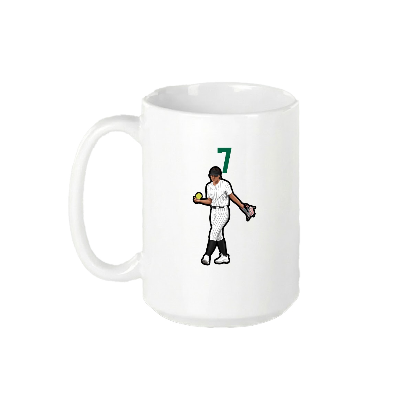 15oz Coffee Mug — Number Top in White