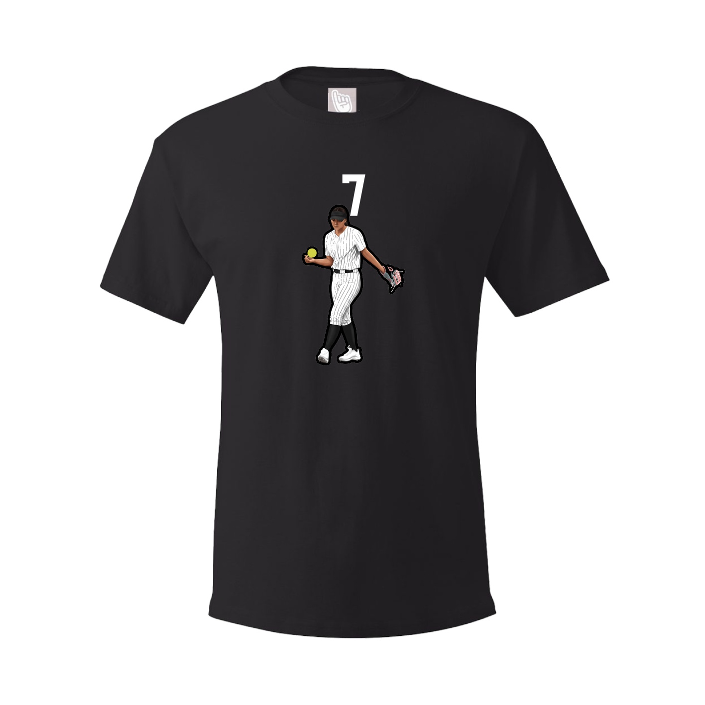 Youth Tee — Number Top in Black