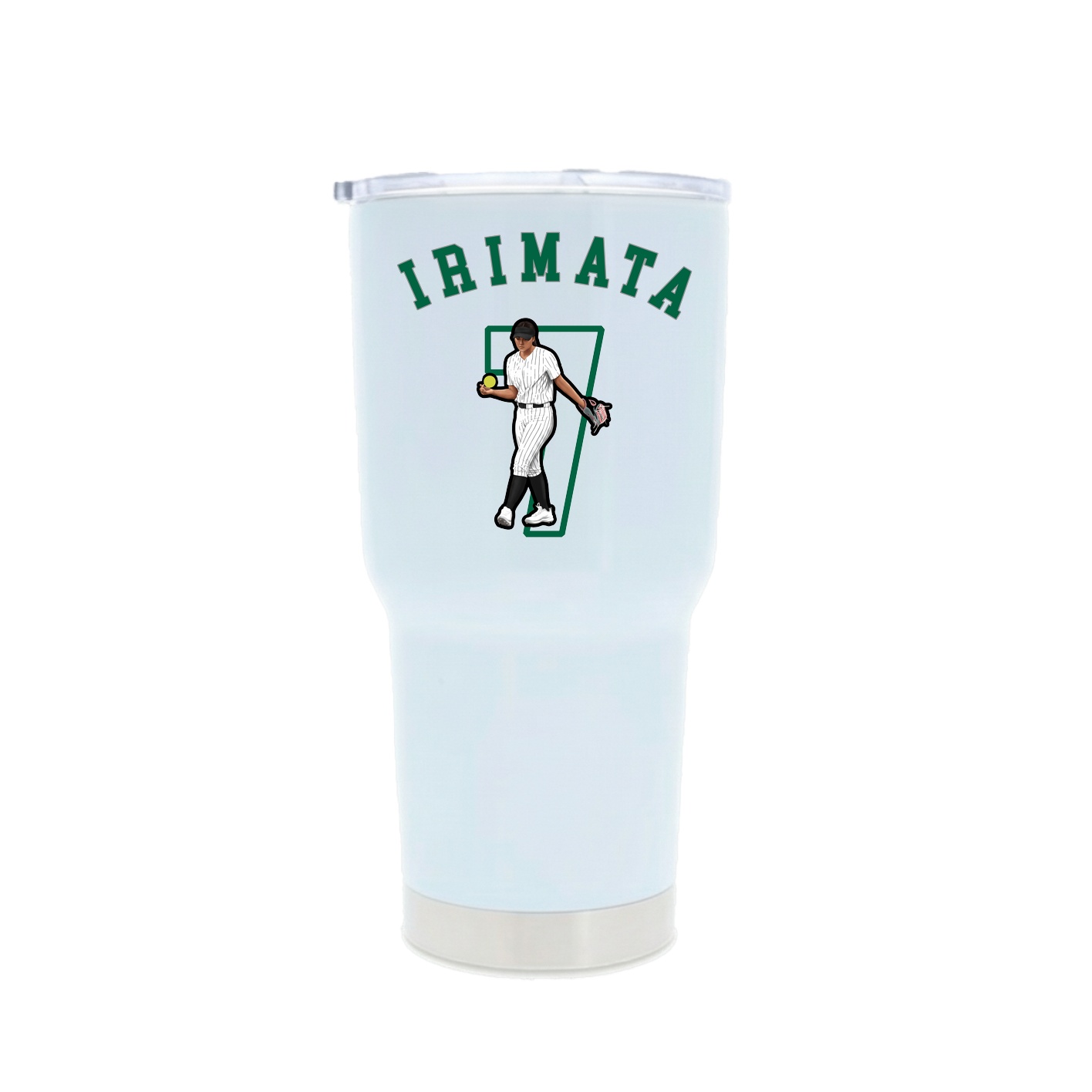 30oz Stainless Steel Tumbler — Shirsey Arch in White