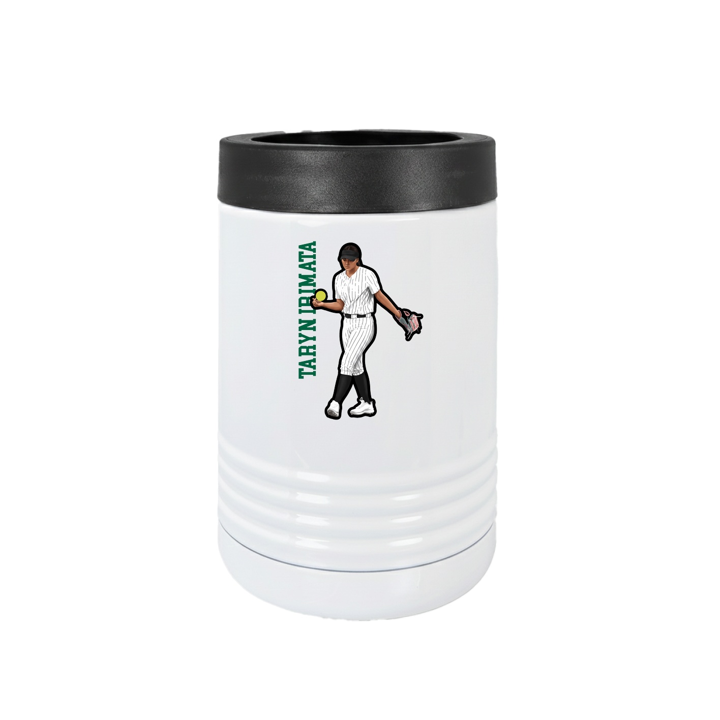 Beverage Holder — Name Vertical in White