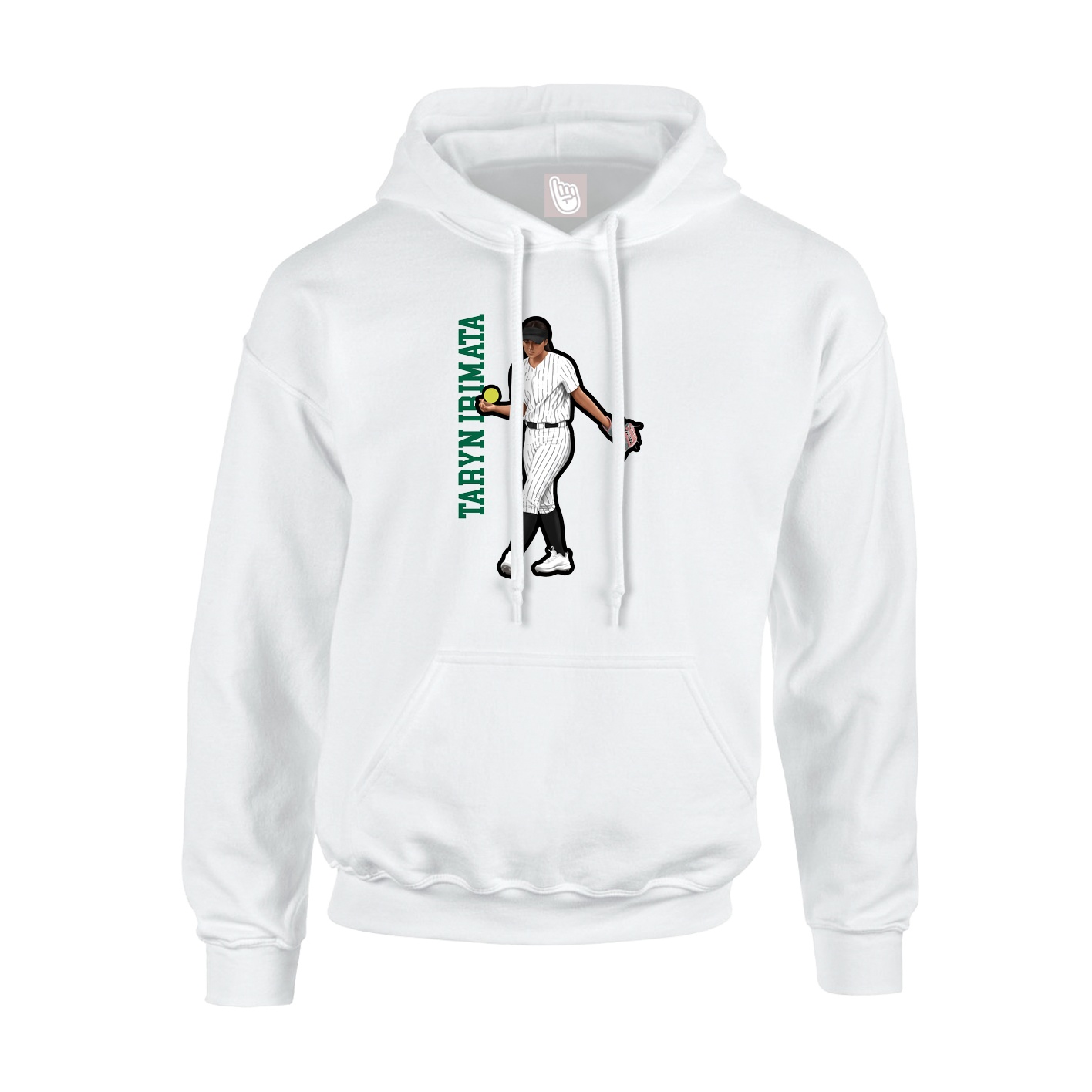 Hoodie — Name Vertical in White