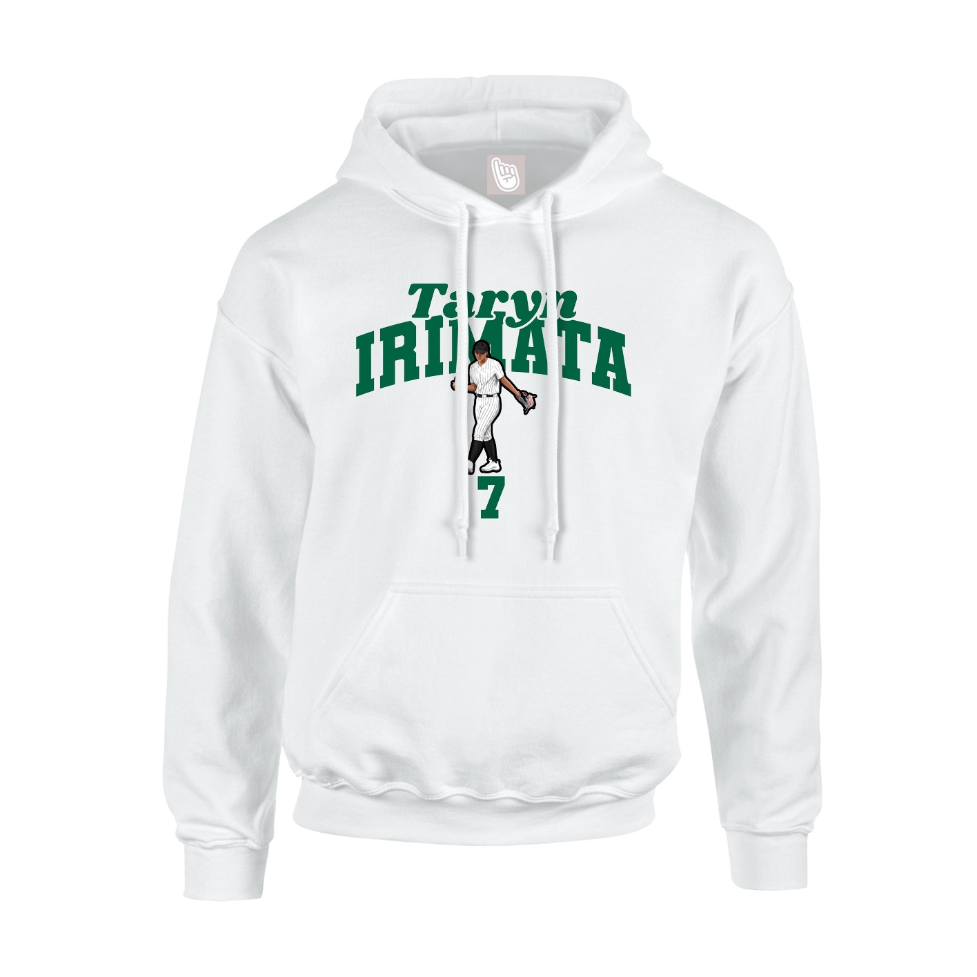 Youth Hoodie — Signature Arch in White