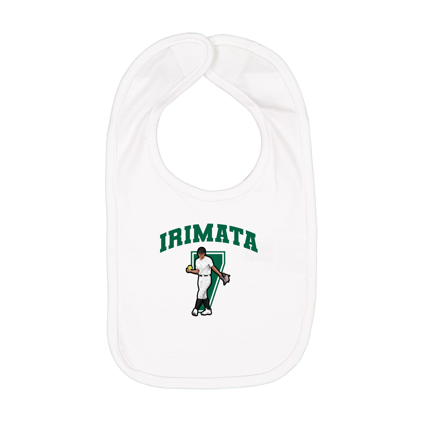 Infant Bib — Number in White
