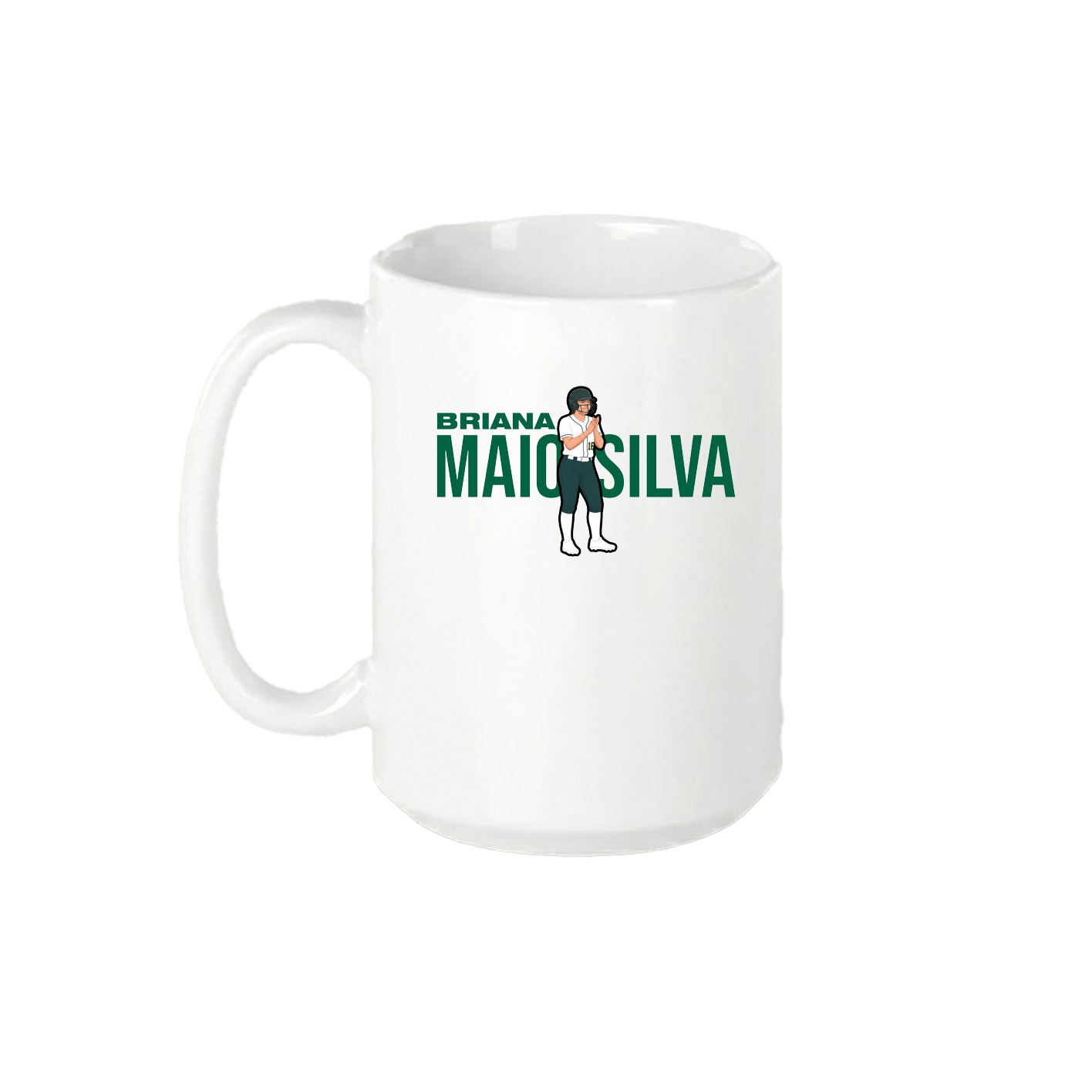 15oz Coffee Mug — Player Name in White