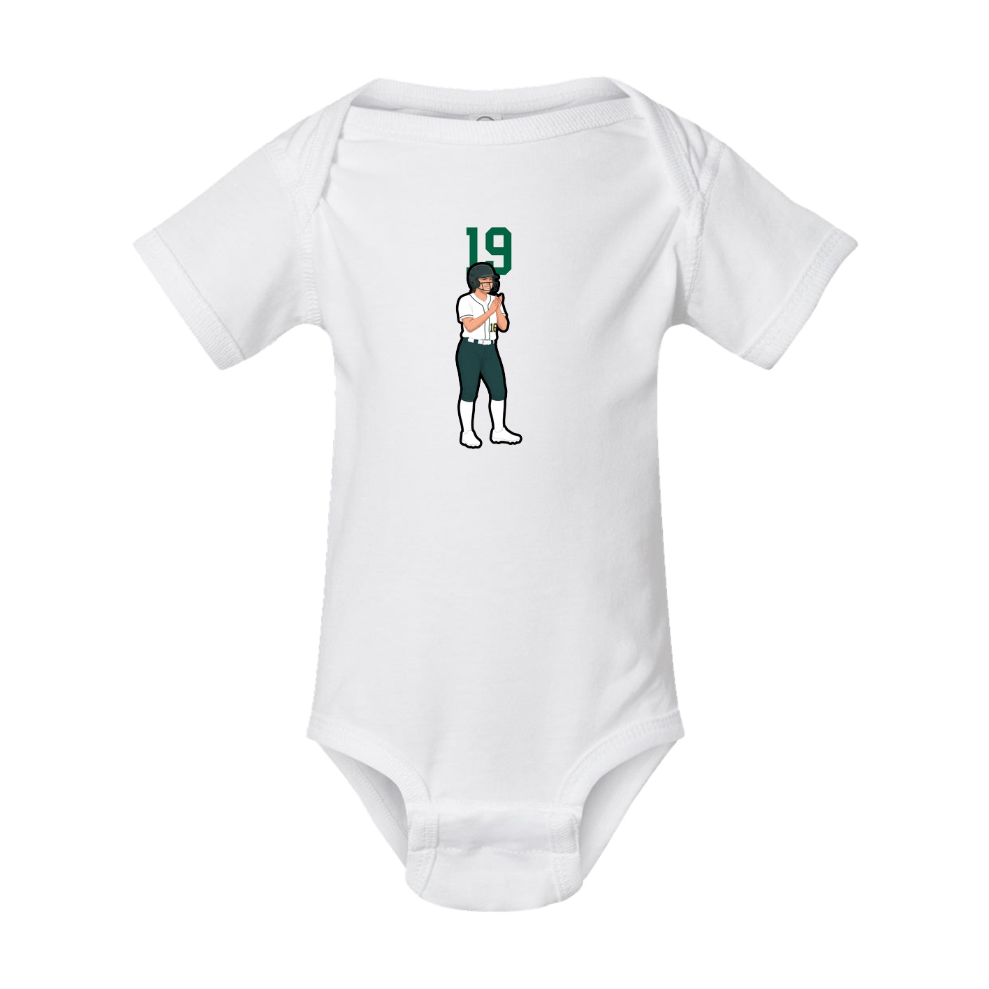 Baby Onesie — Number Top in White