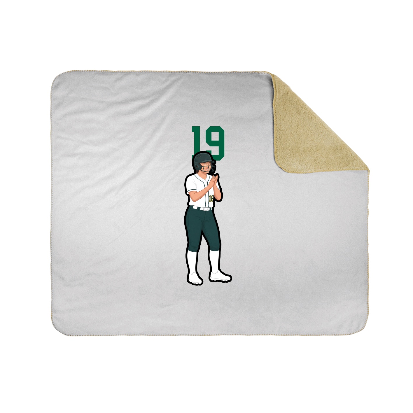 Throw Blanket — Number Top in White
