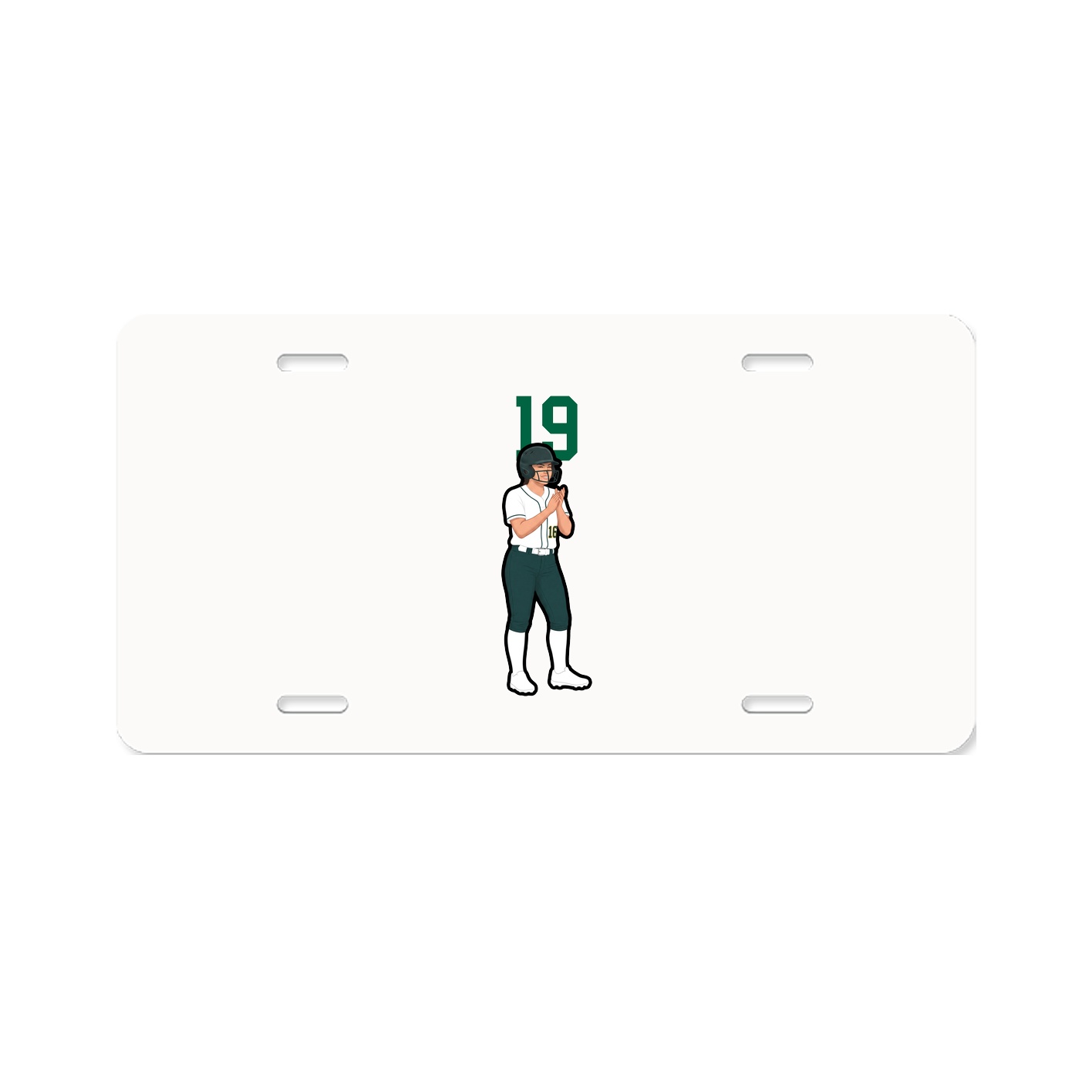 License Plate — Number Top in Classic