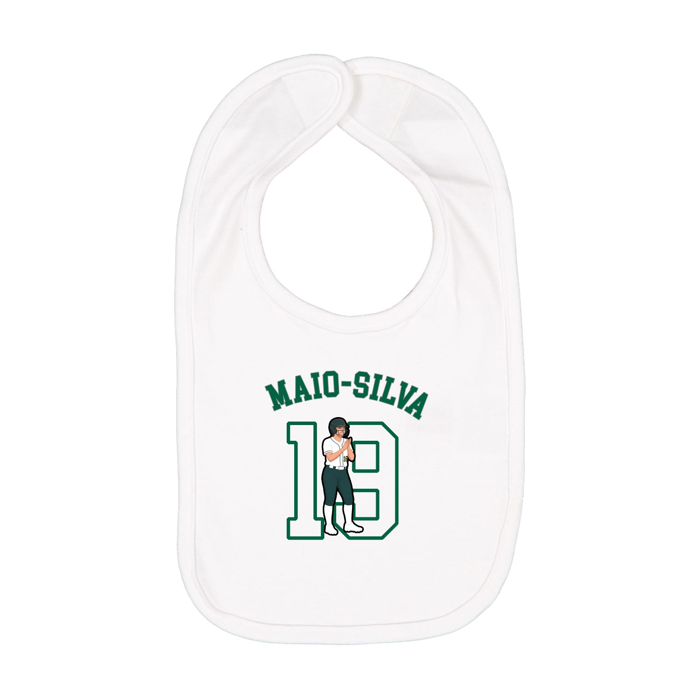 Infant Bib — Shirsey Arch in White